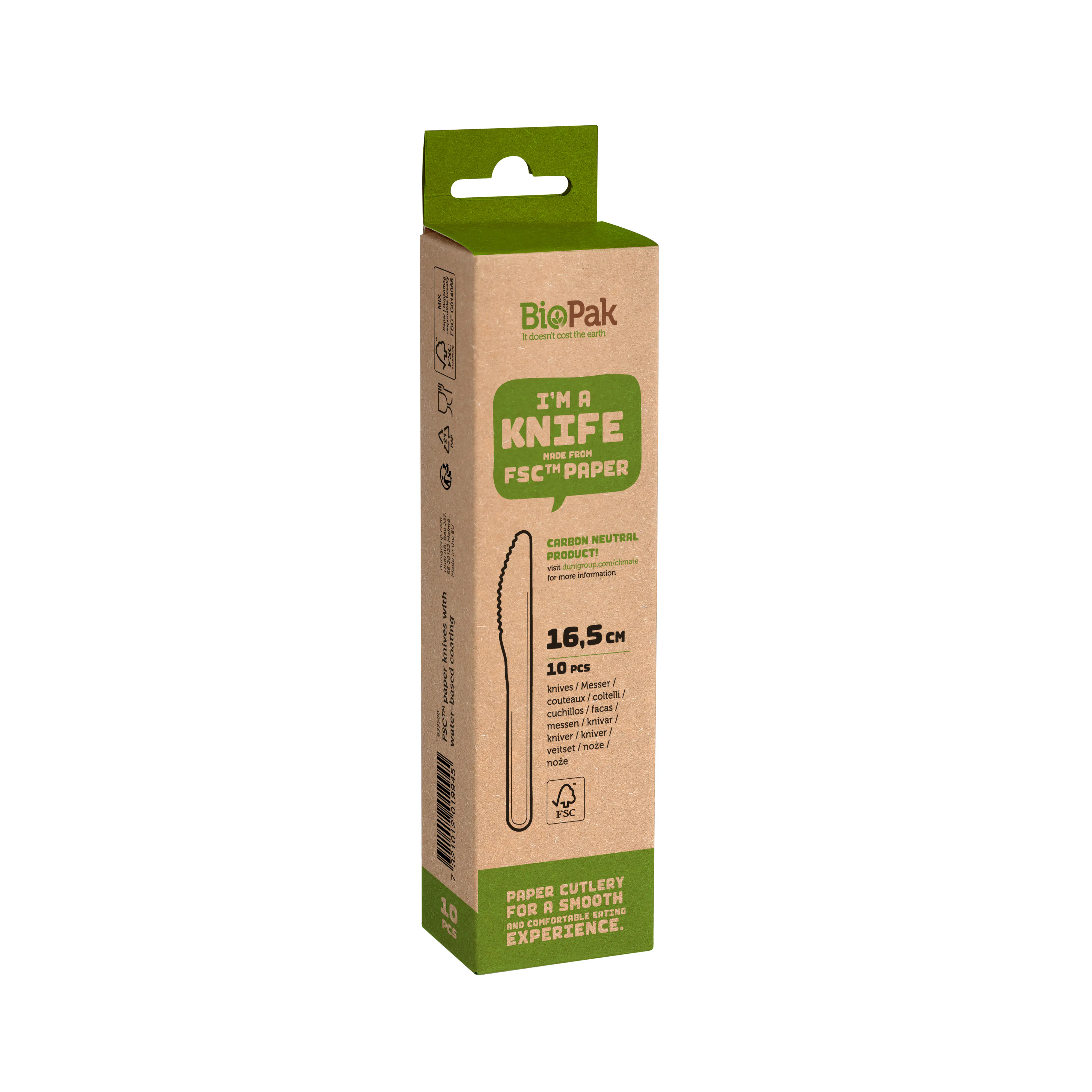 Duni Messer Papier weiß 17 cm - 10 Stück