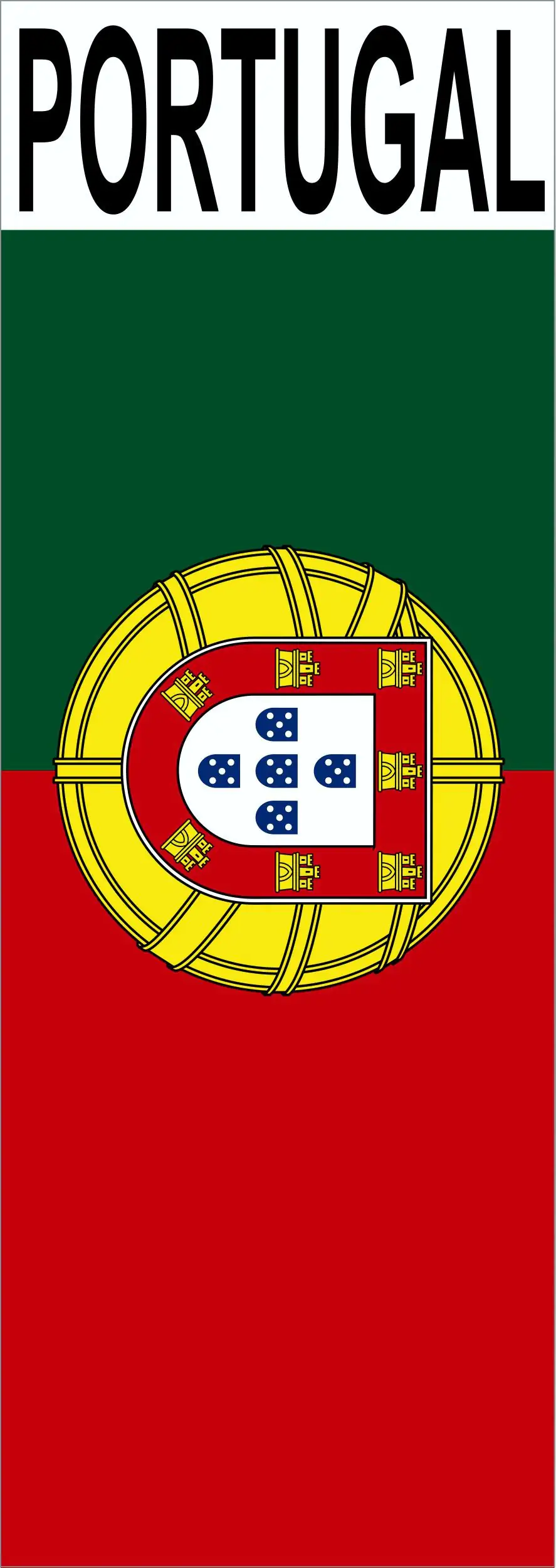 Hermann Schütz Aufkleber Flagge mit Schriftzug Portugal 110x40mm