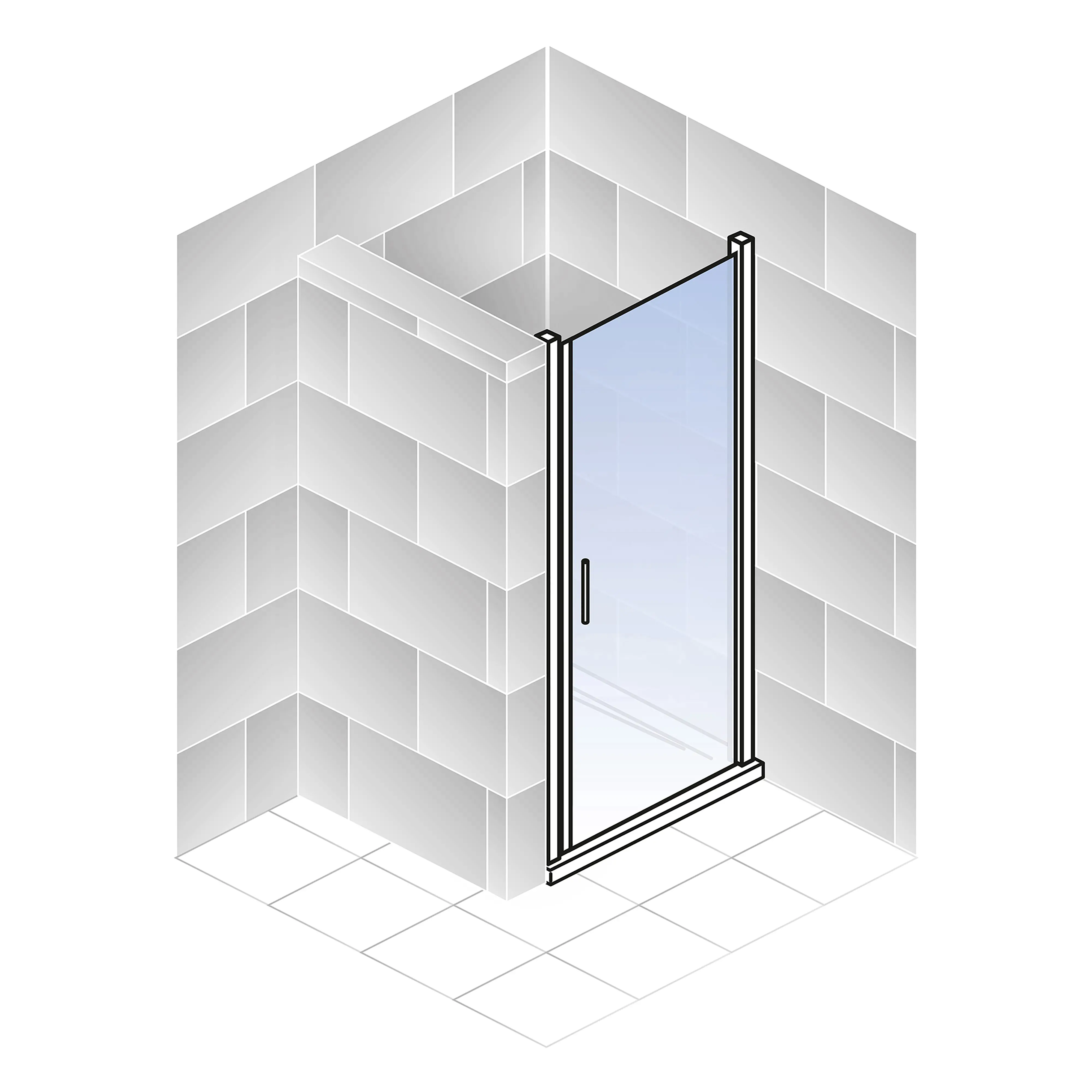 Schulte Nische Drehtür 80 x 200 cm Toura