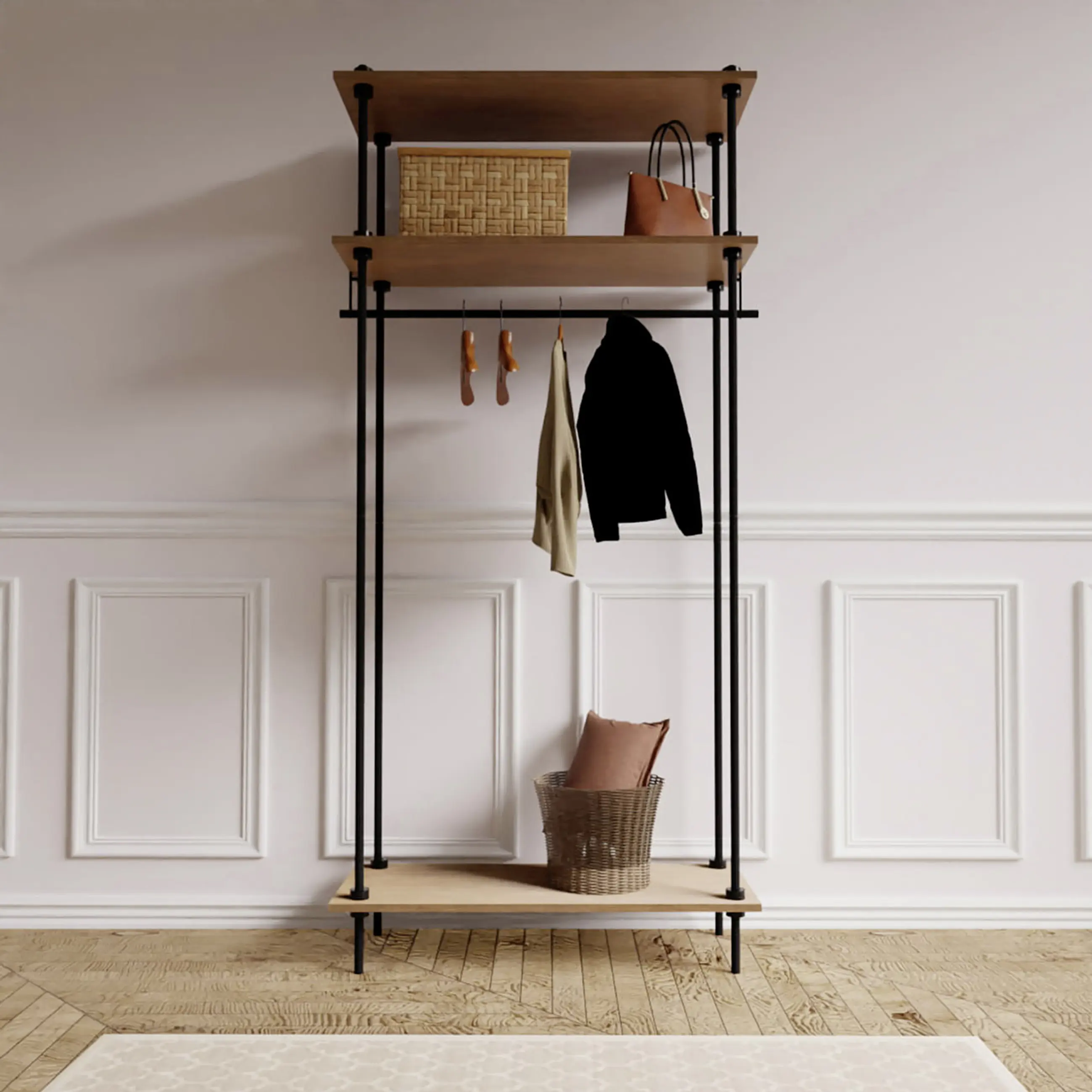 Ar Shelving Garderobe AR Deco Nebraska 185 x 85 cm 4 Böden 160 kg
