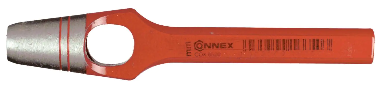 Connex Henkel-Locheisen 8 mm Chrom-Vanadium rot lackiert