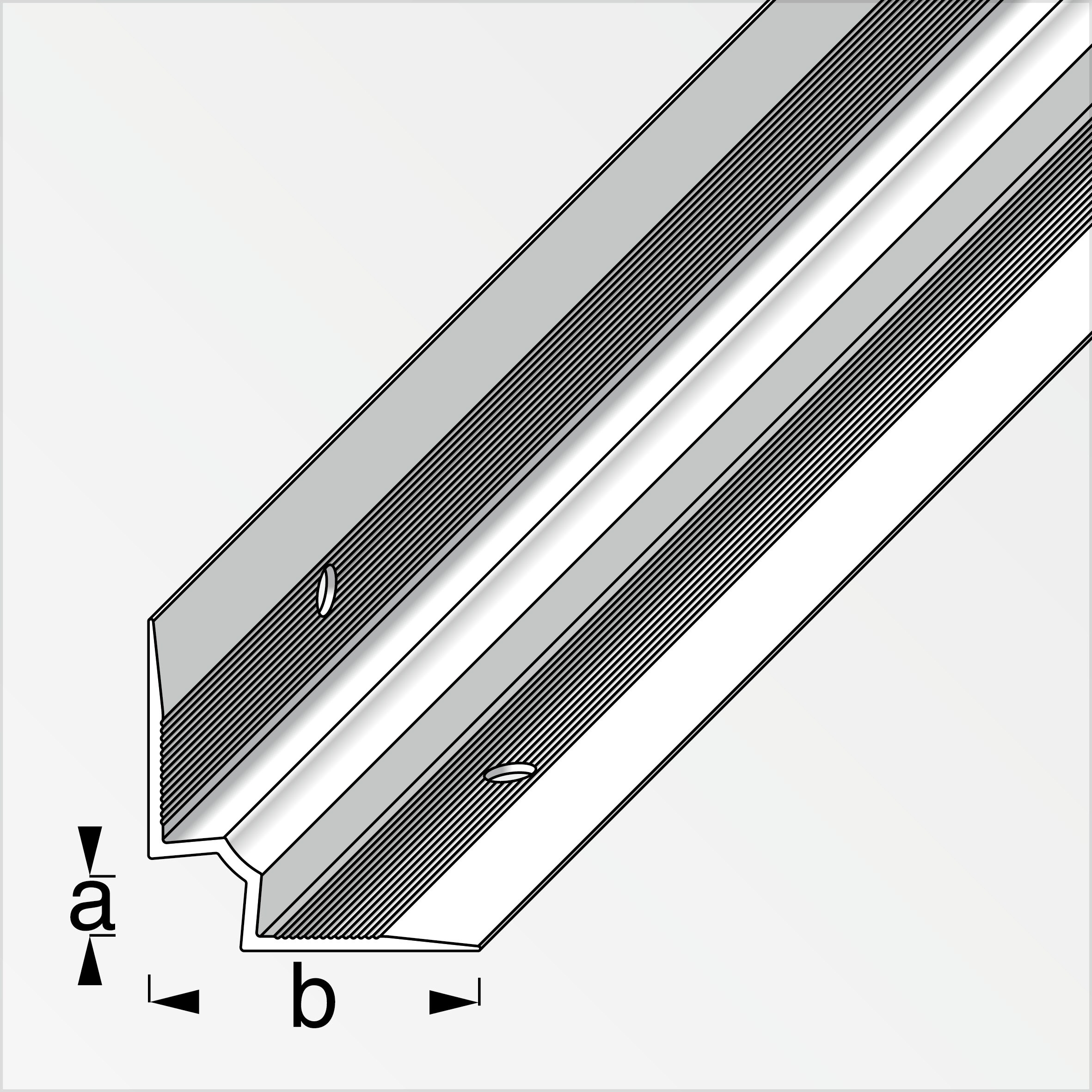 alfer Treppen-Innenwinkel-Abschluss-Profil 1 m, 27.3 x 5 mm Alu silber