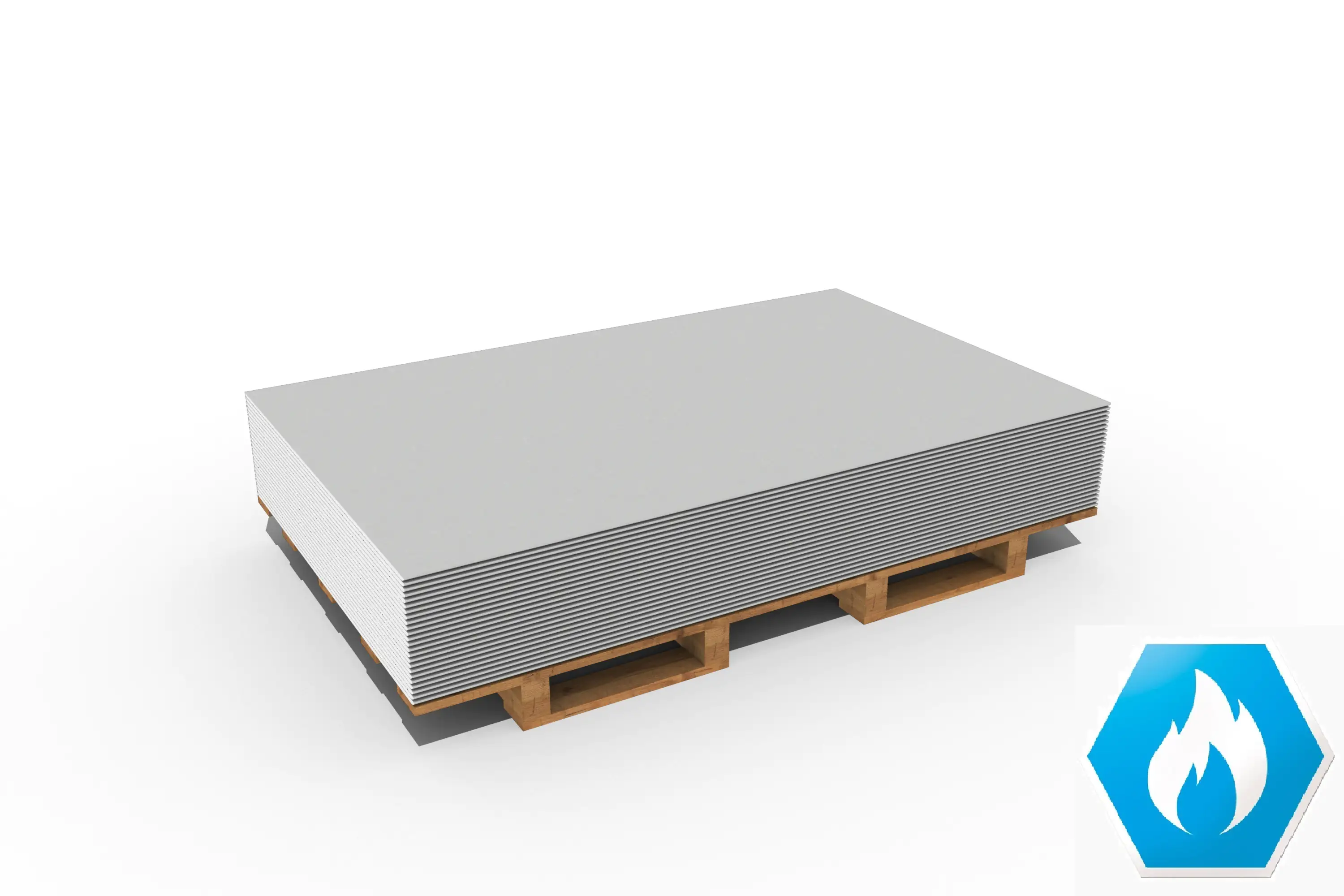 Knauf Gipskarton-Feuerschutzplatte GKF 200 x 125 cm 12,5 mm 24 Stück Palettenabnahme 