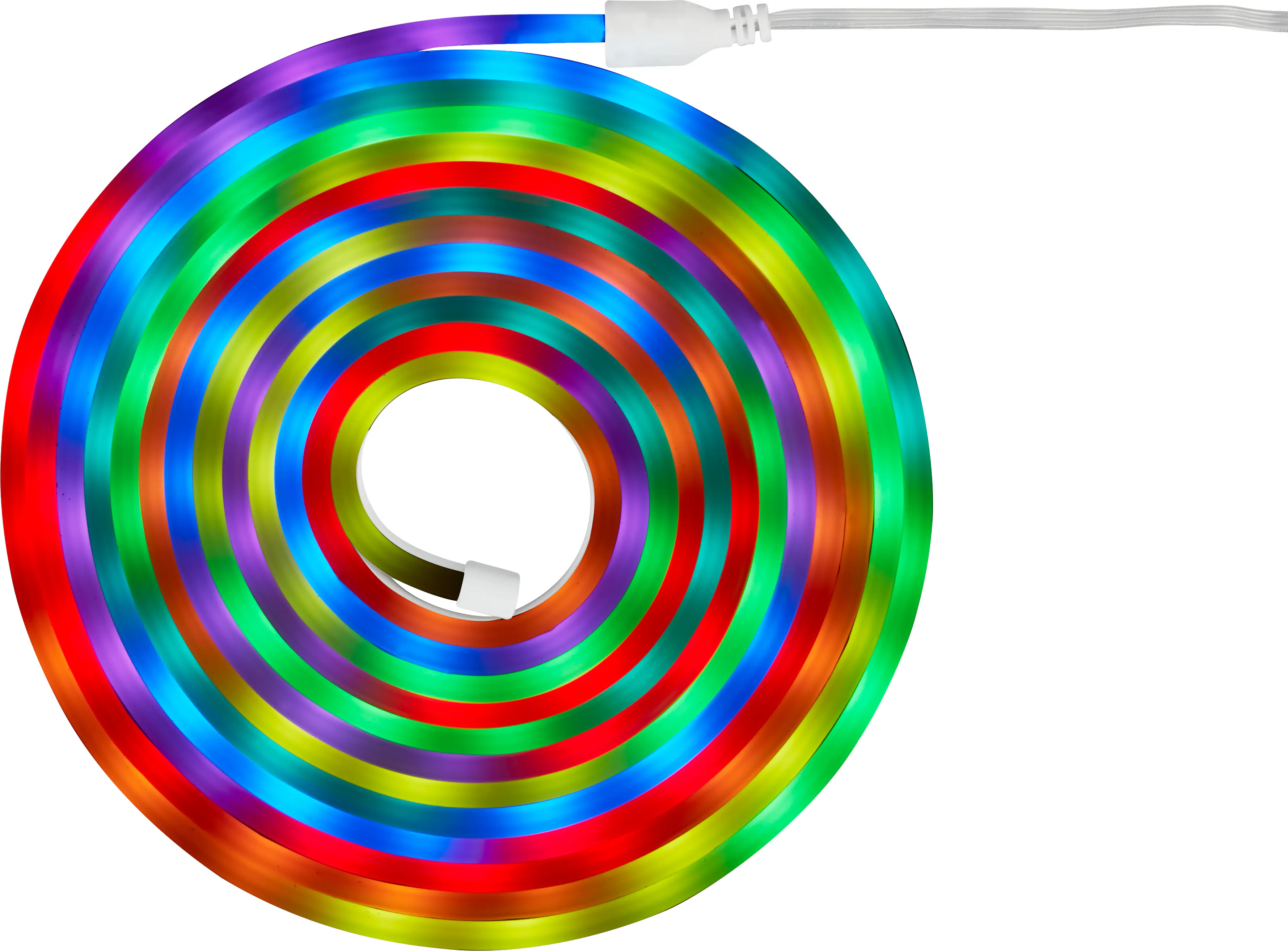 Briloner LED-Streifen Neon RGB mit Musiksensor 5 m dimmbar weiß