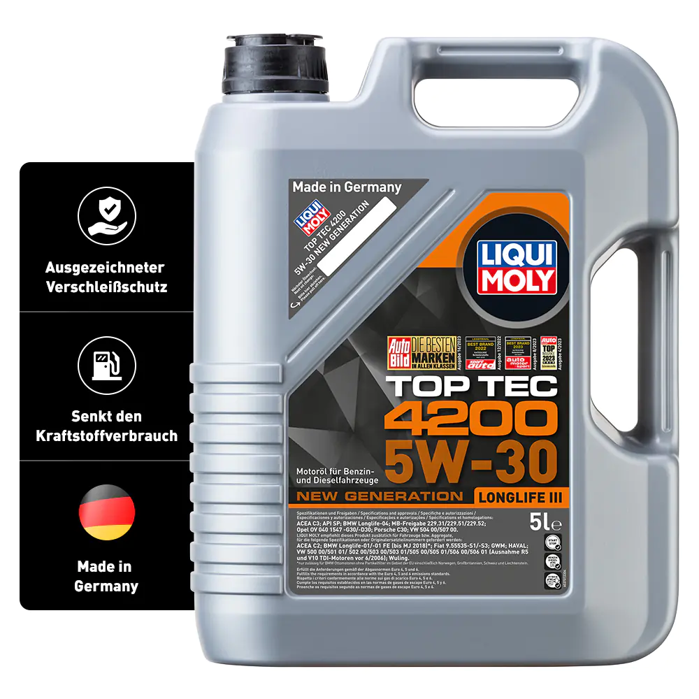 Liqui Moly Motoröl Top Tec 4200 SAE 5W-30 Longlife III 5 L