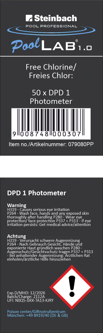 Steinbach Pool Professional DPD N°1 Photometer Tabletten 50 Stück