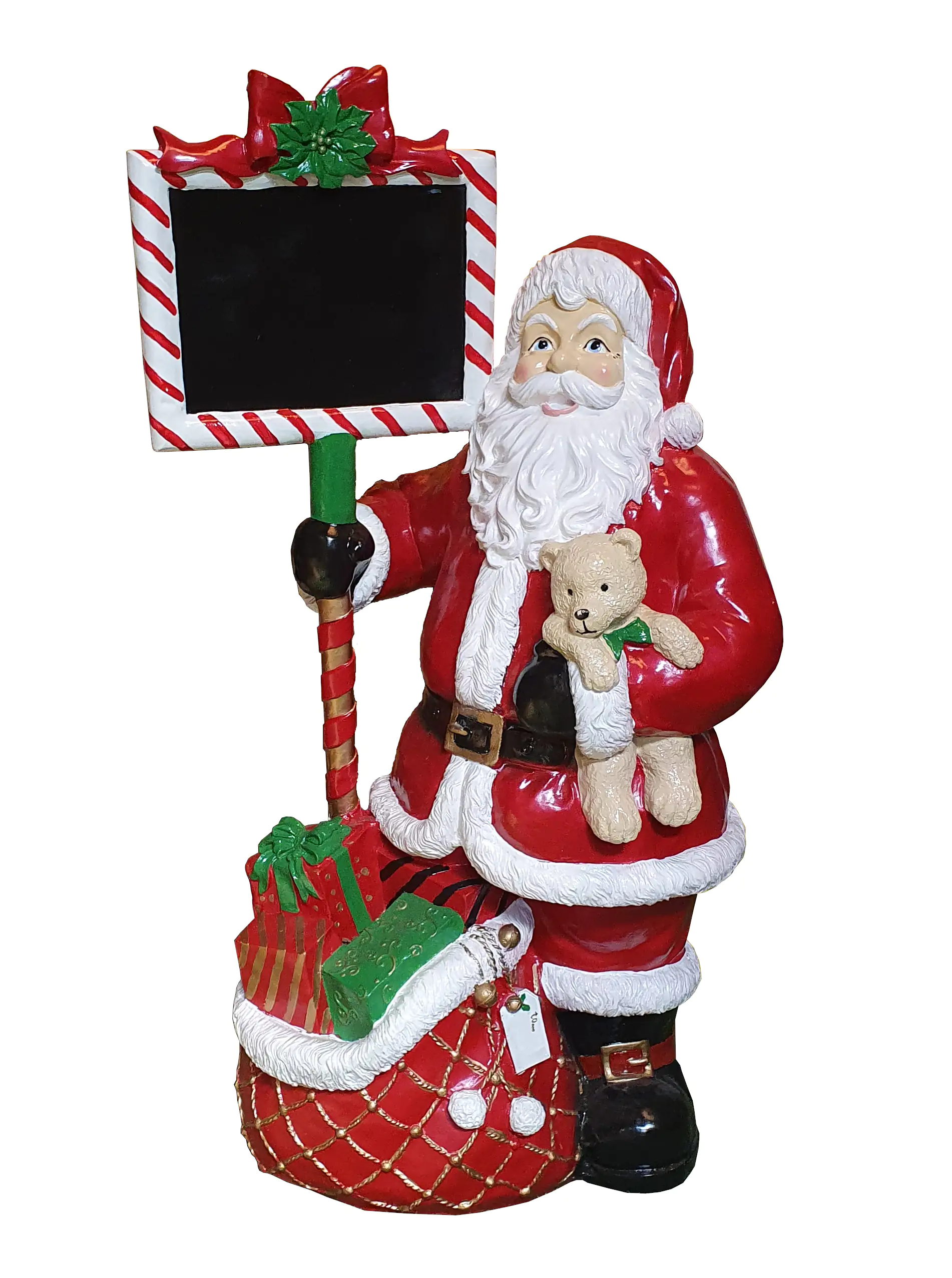 Dekofigur Weihnachtsmann mit Tafel 145 cm