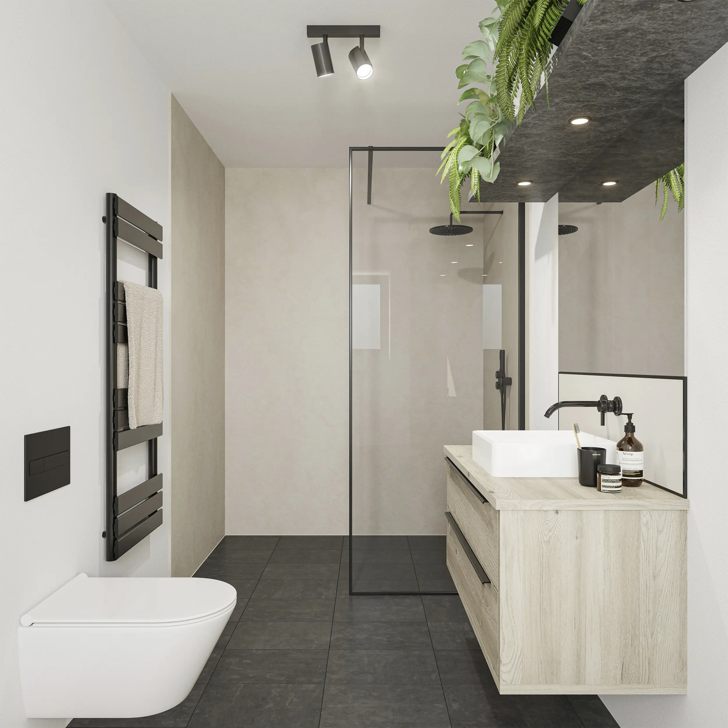 Wetwall Elite Wandpaneel  Cream Stone 60 x 260 cm mit Nut & Feder