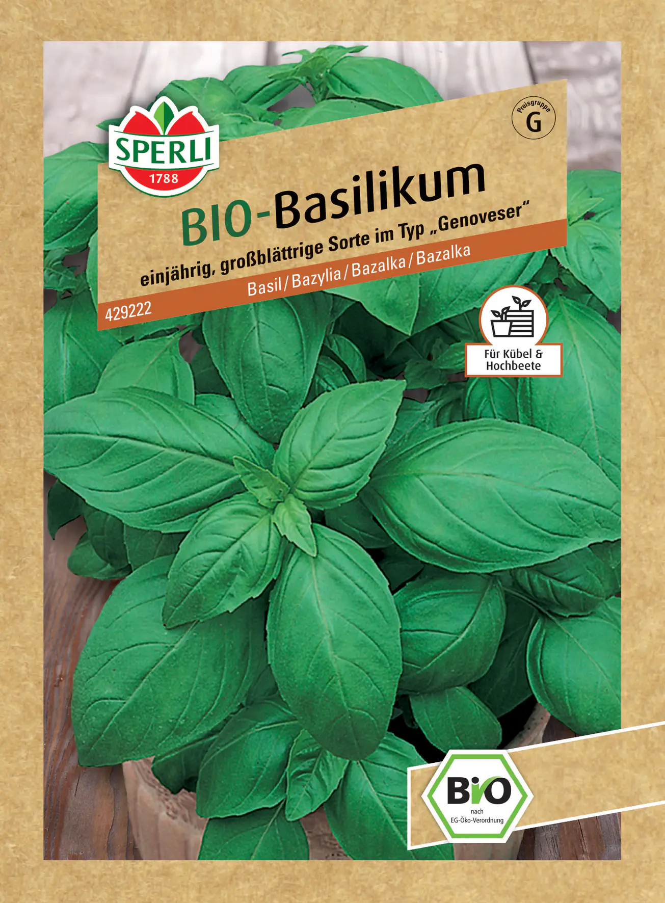 Sperli BIO Basilikum