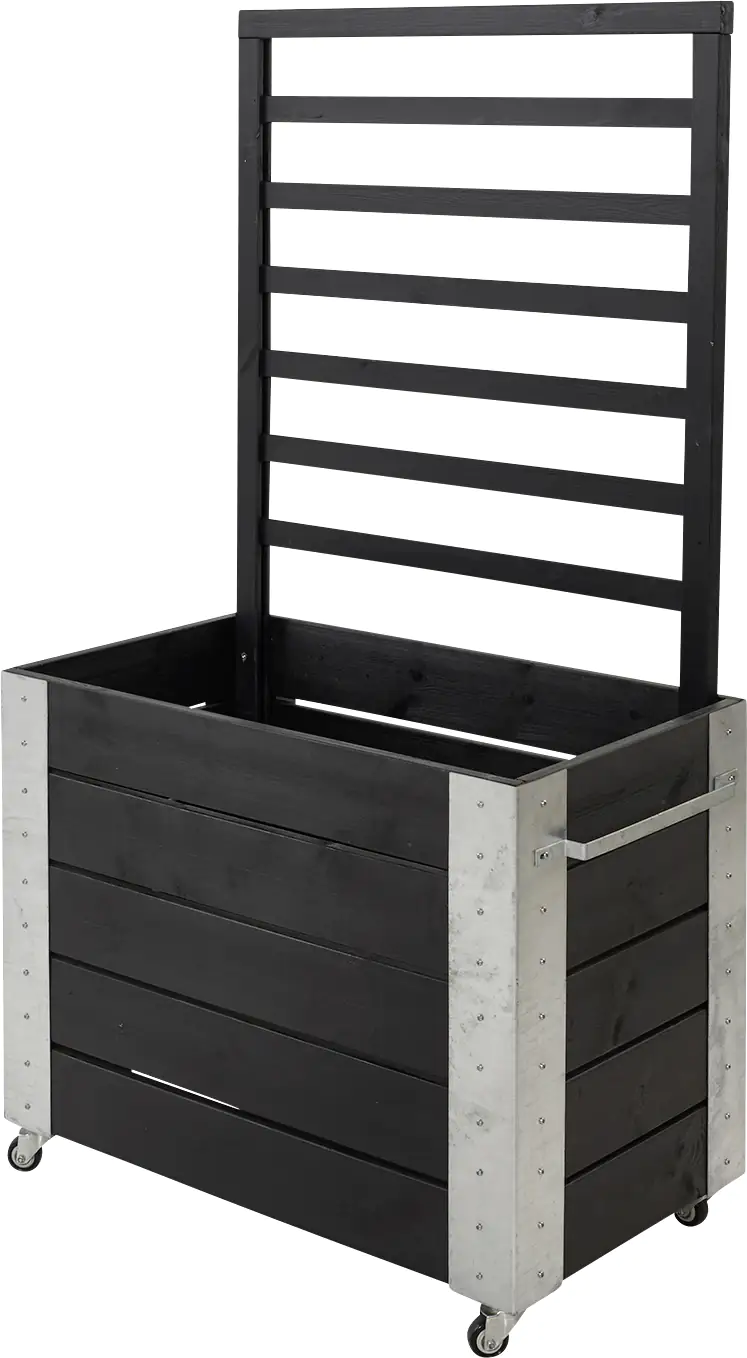 Plus Raumteiler Cubic 87x50x155cm schwarz 87 x 50 x 155 cm, mit Räder