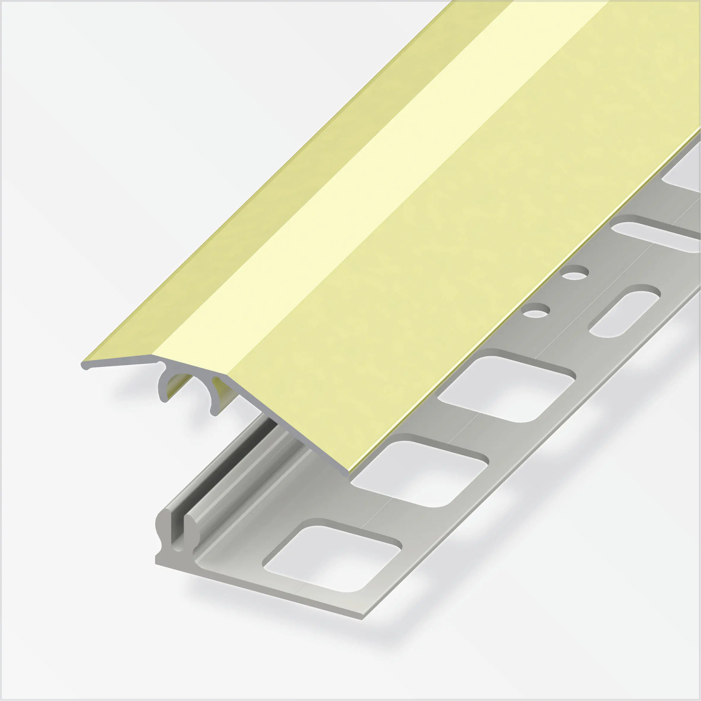 alfer Niveauausgleichs-Profil 1 m, 31 x 7 mm Aluminium eloxiert messing