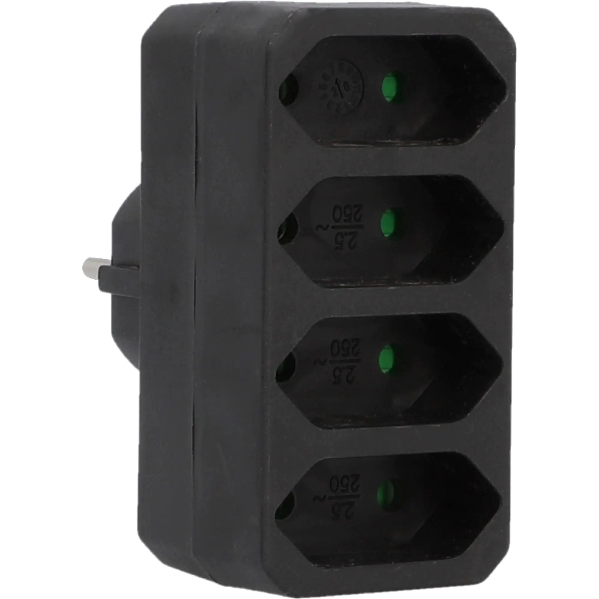 Euro-Adapter 4-fach schwarz