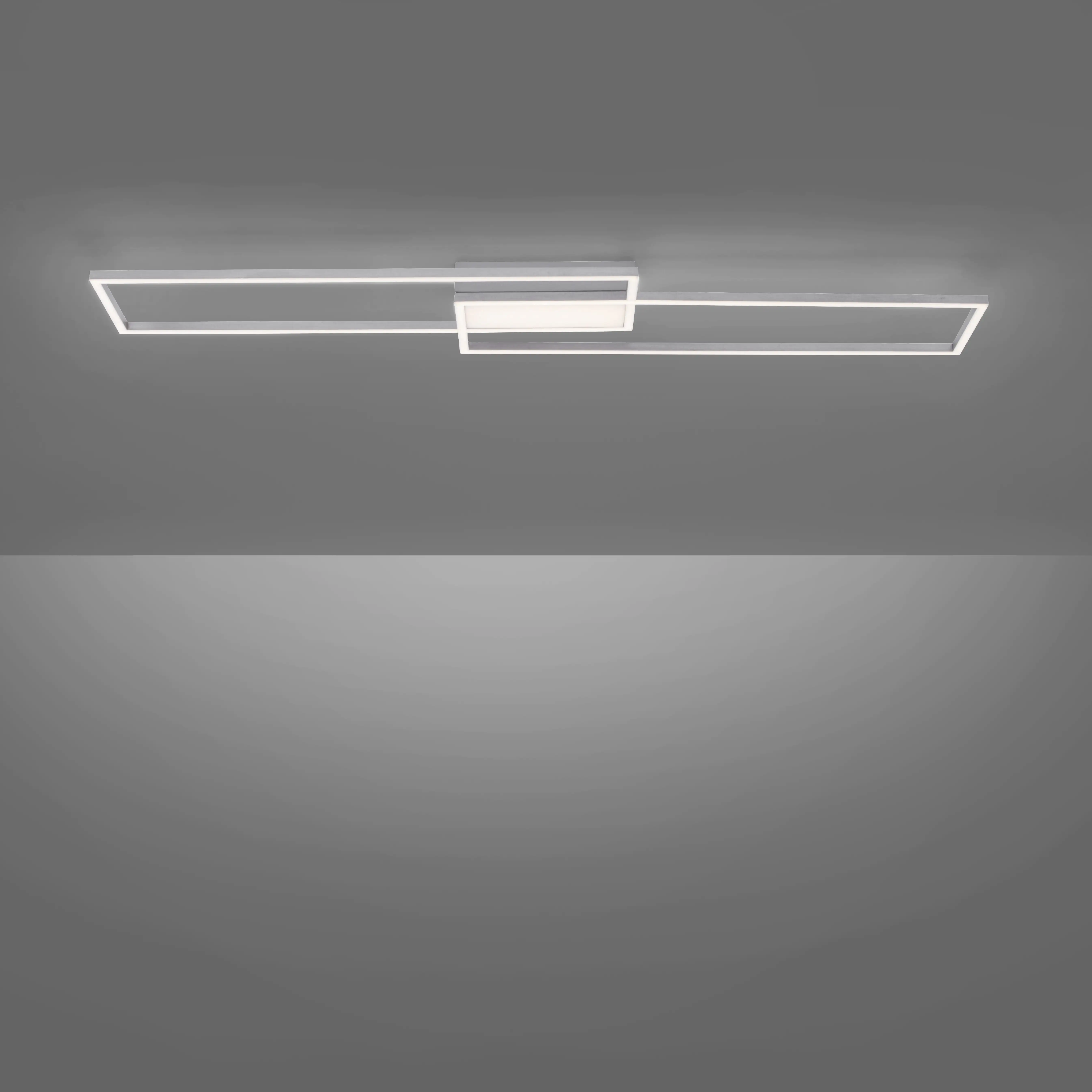 JustLight LED CCT Deckenleuchte Asmin nickel-matt 109,5 x 26 cm
