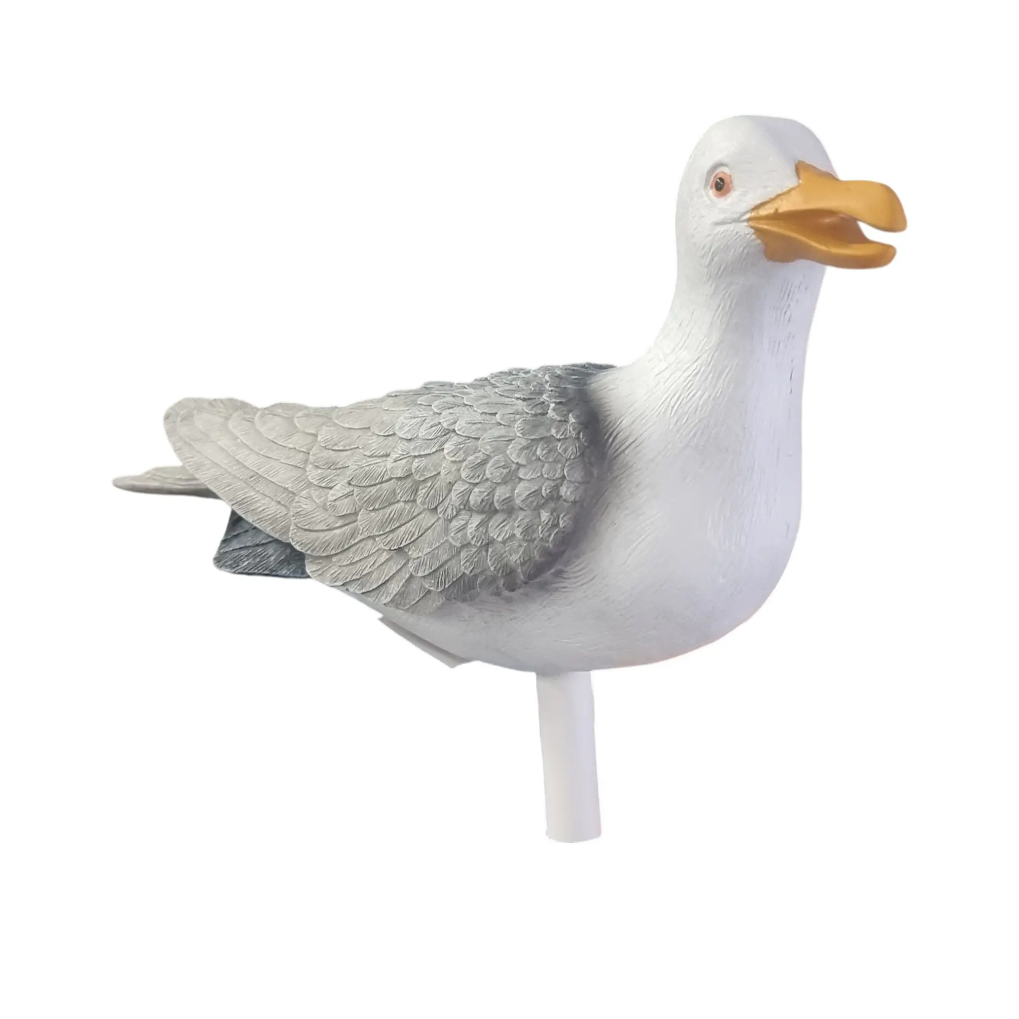 Gartenstecker Möwe 18,5 x 28 cm weiß