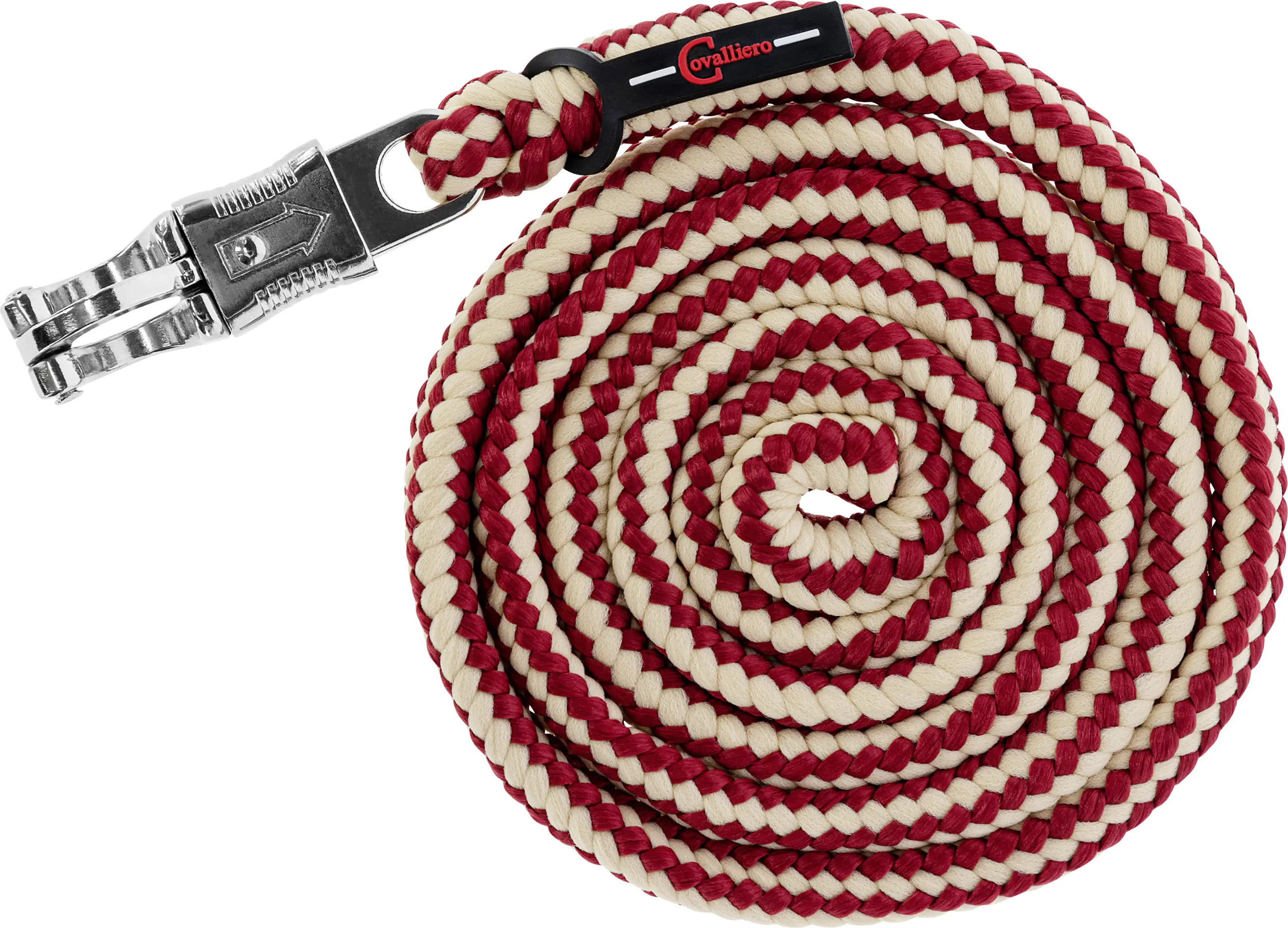 Kerbl Pferde-Führstrick Hippo Panikhaken bordeaux/beige