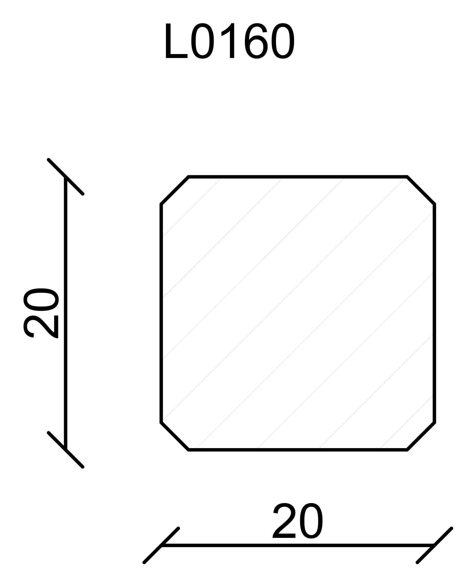 FN Neuhofer Eckenstäbchen L0160L 20 x 117 mm weiss 1 Stück
