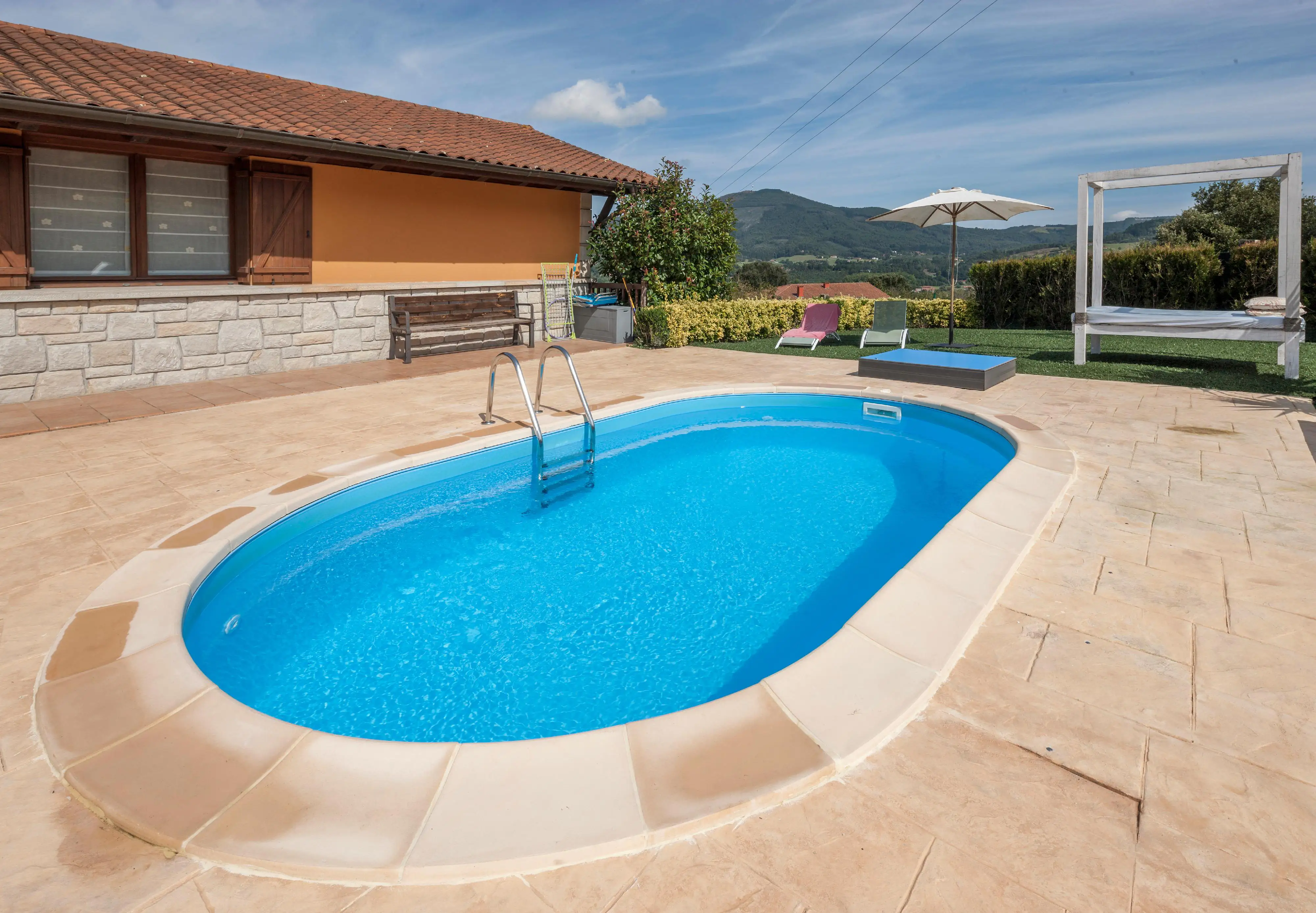 Gre Stahl-Einbaupool Madagascar oval 500 x 300 x 150 cm
