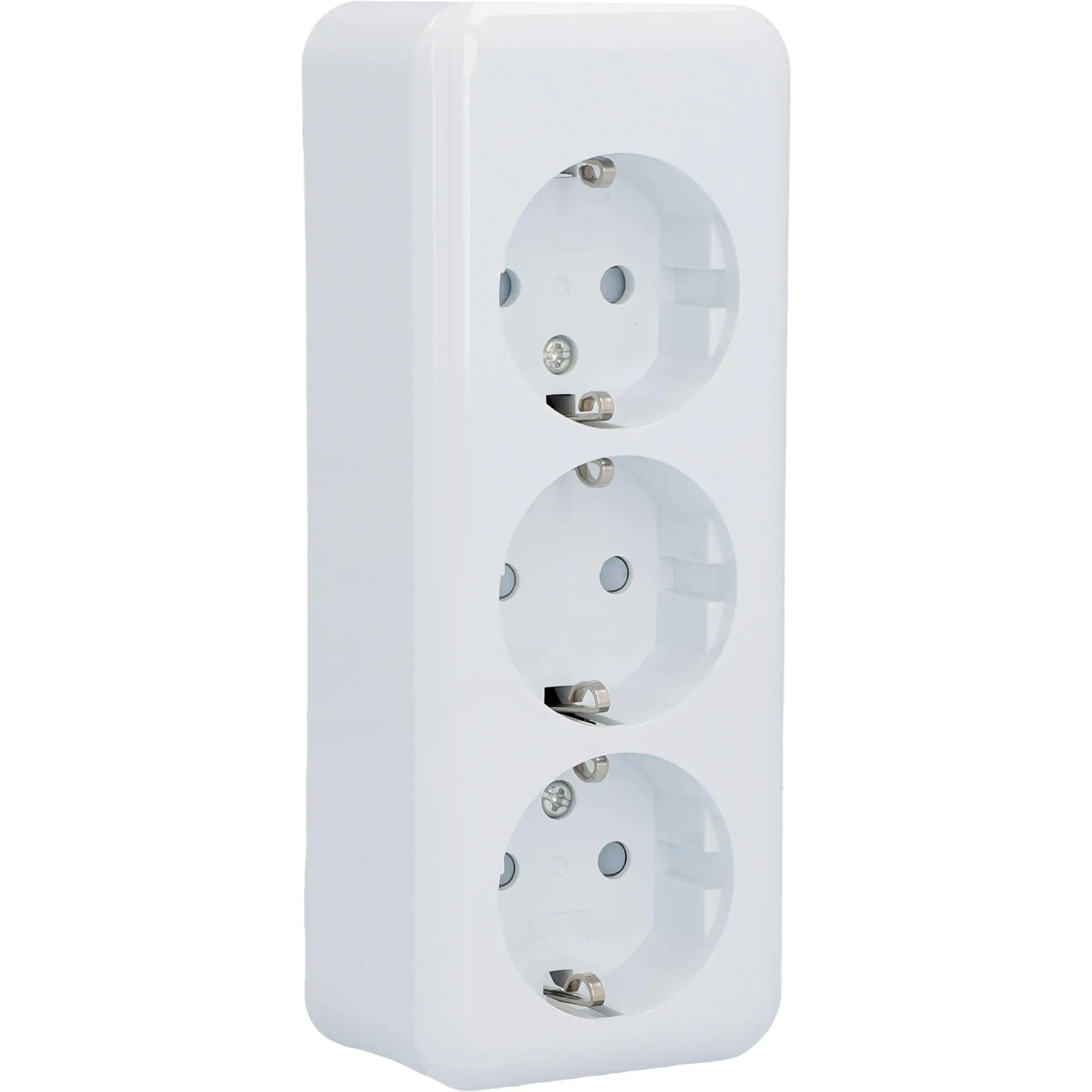 Unitec Steckdose 3-fach, Aufputz weiß, Serie Standard