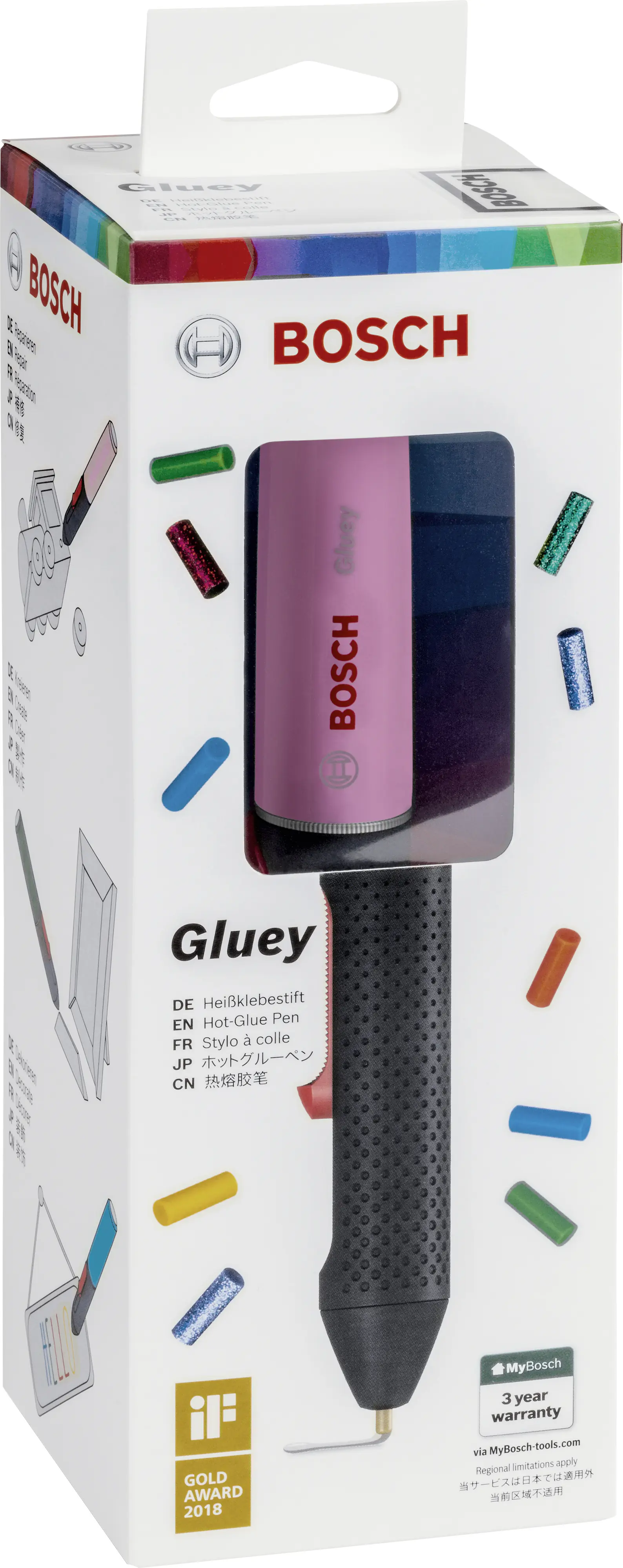 Bosch Akku-Heißklebestift Gluey Cupcake pink