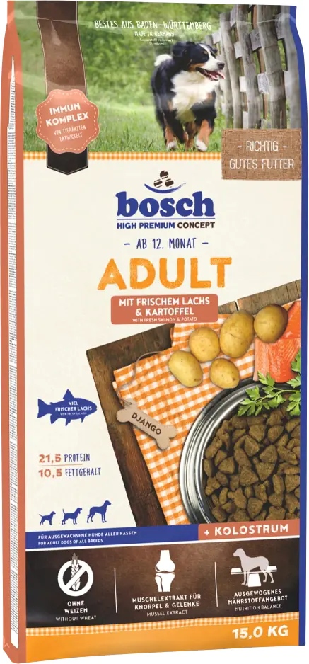 Bosch Hundetrockenfutter Adult 15 kg Lachs & Kartoffel 