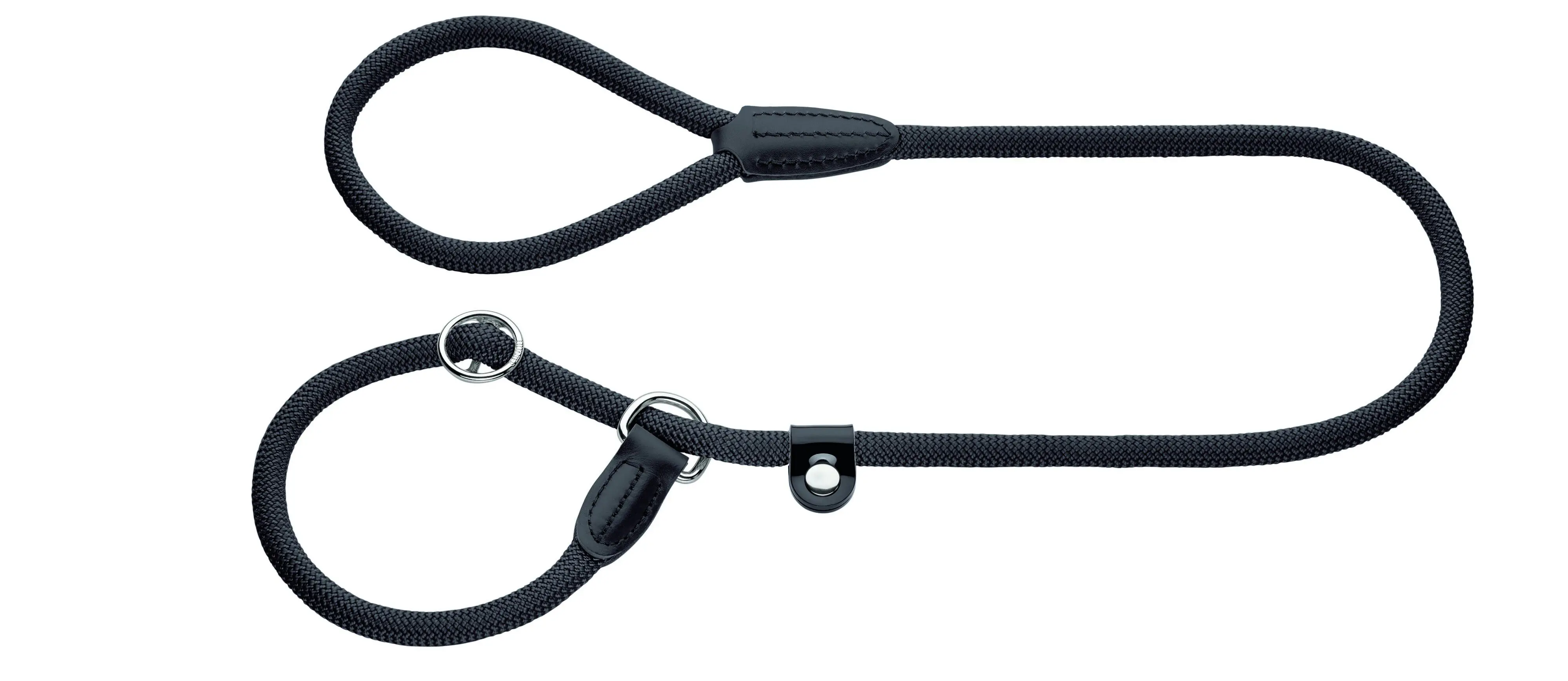 Hunter Hundeleine Freestyle mit Halsung 1,7 m x 1 cm schwarz