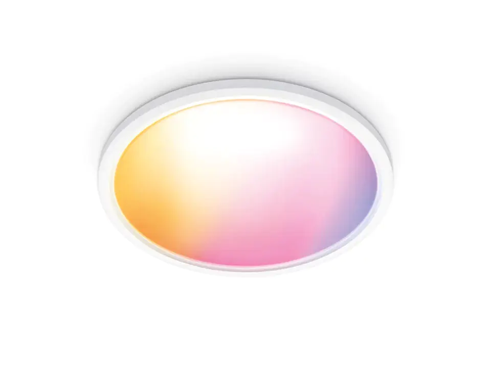 WIZ LED-Deckenleuchte SuperSlim 42 x 3,2 cm 22W warmweiß bis kaltweiß smart RGB weiß