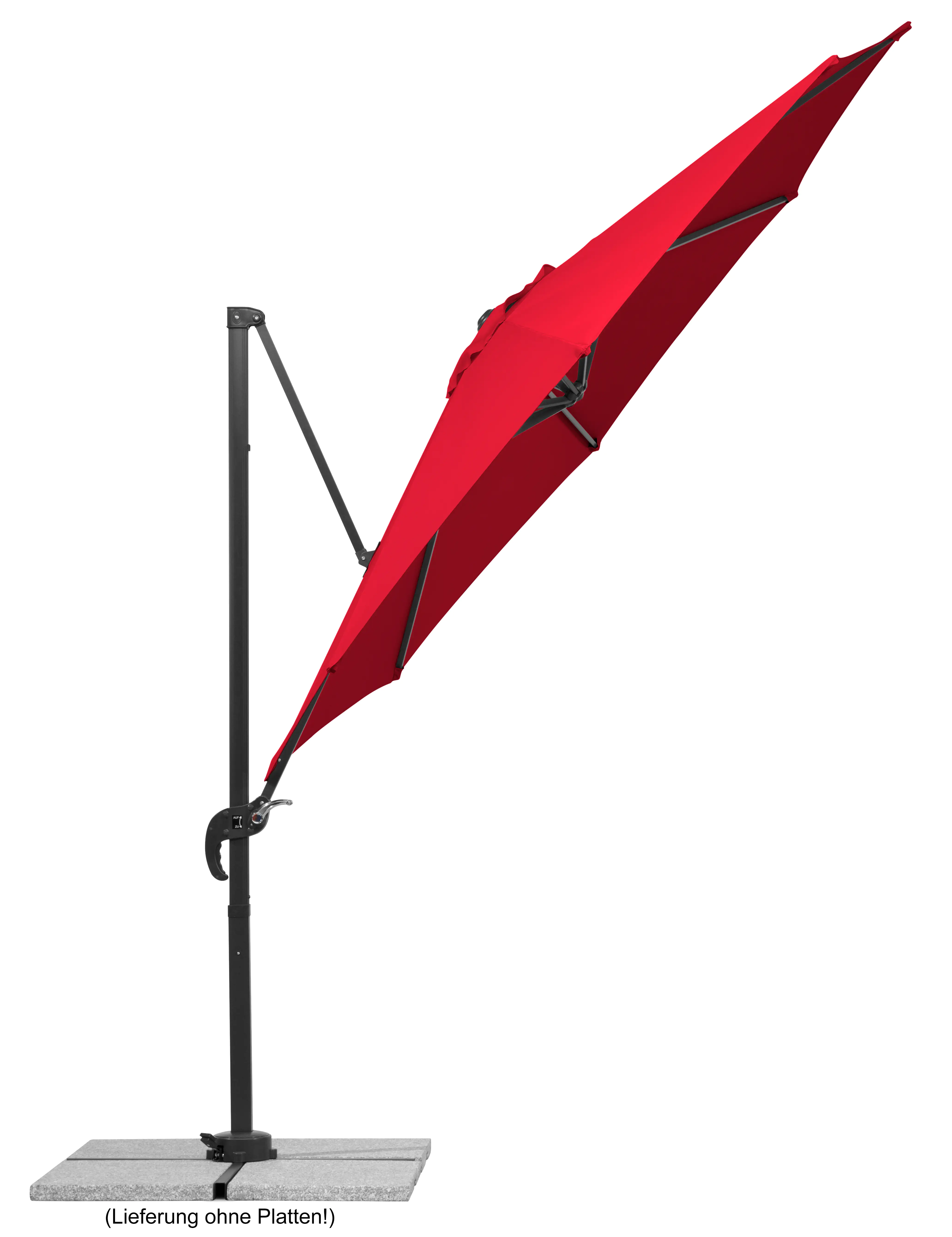 Schneider Ampelschirm Rhodos Junior rot Ø 300 cm inkl. Sonnenschirmhülle