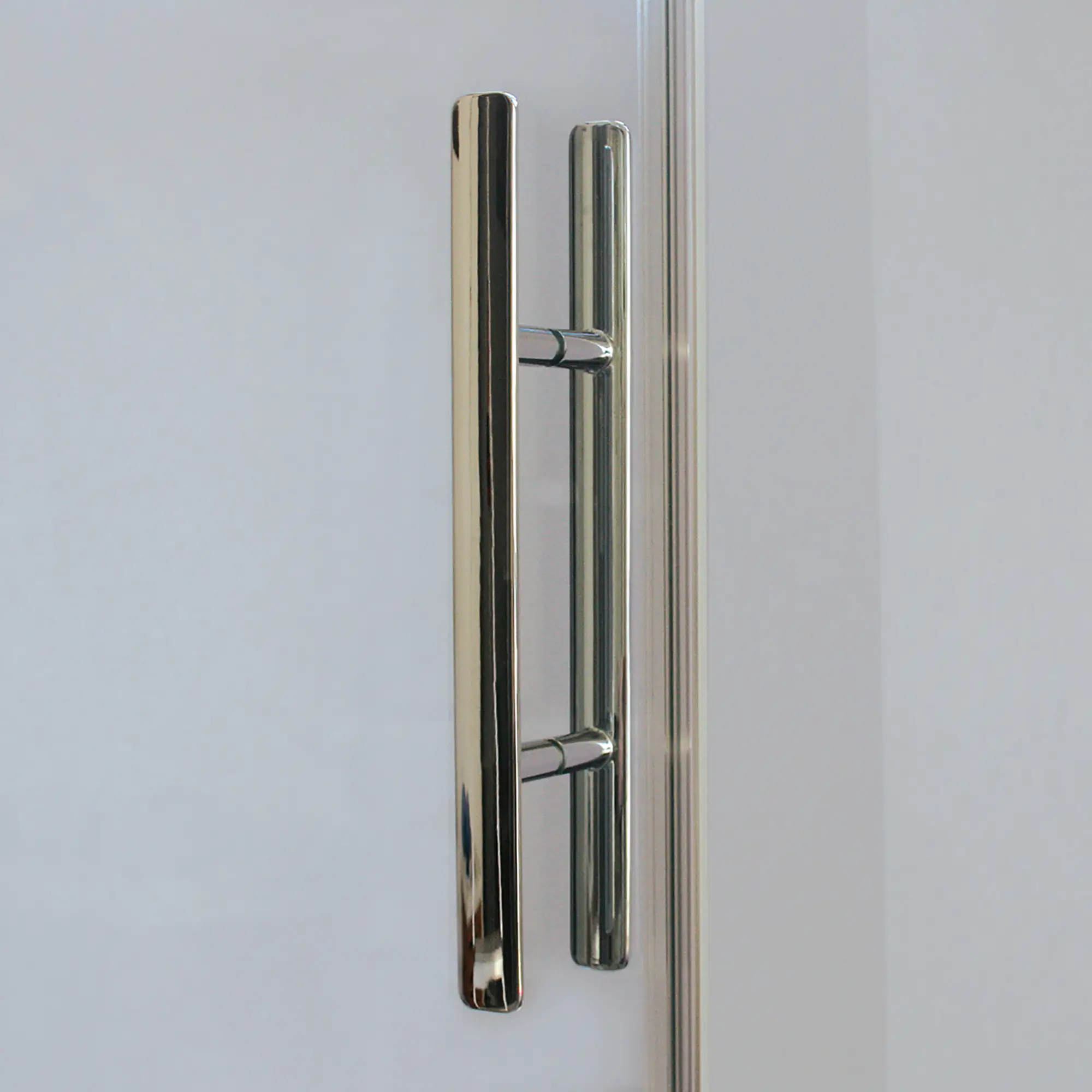 Breuer Europa Design Duschtür zu Glaswand 90 cm, links, Alu chromeffekt, Klarglas hell