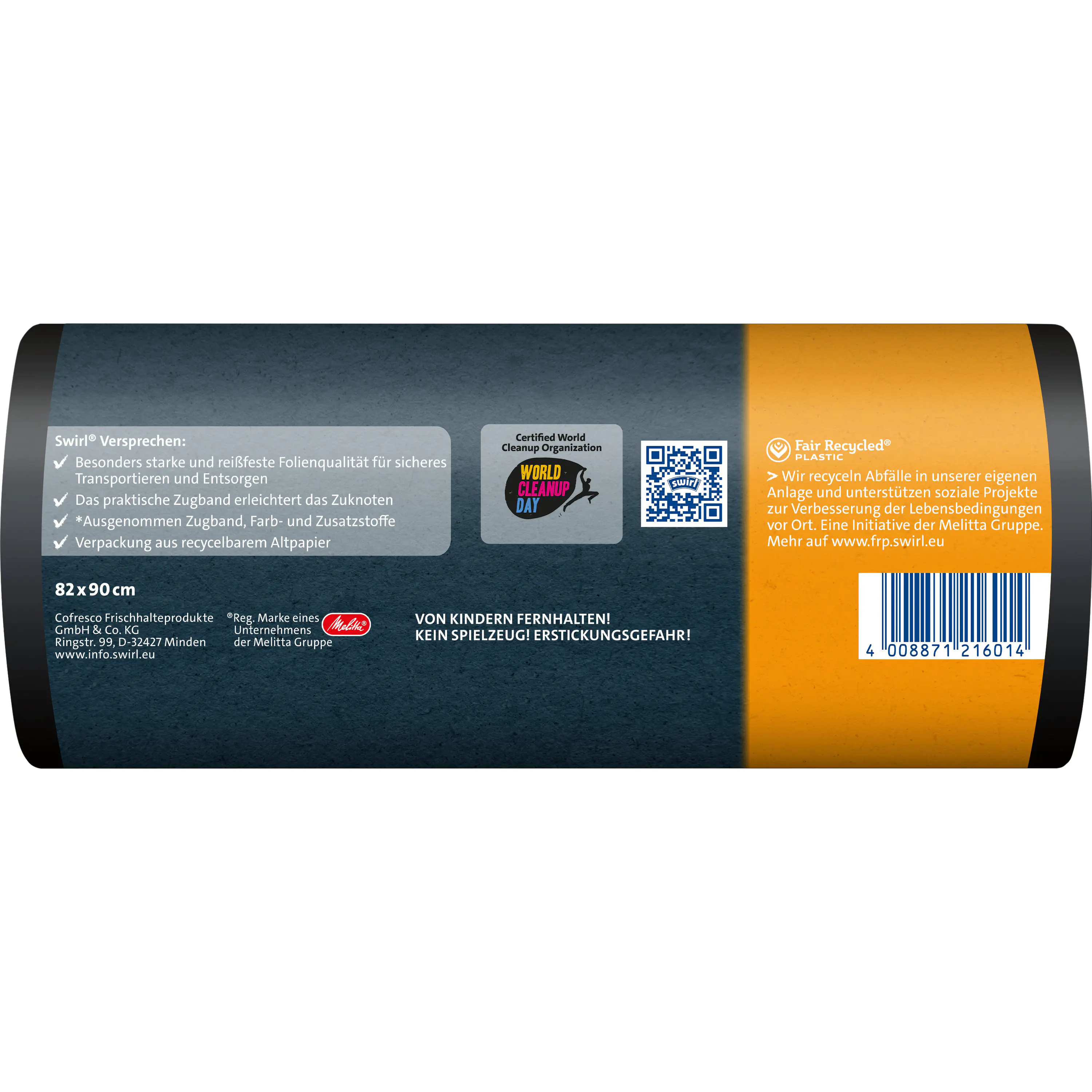 Swirl® Schwerlast-Säcke Profi mit Zugband 120 L Reißfest & Dicht