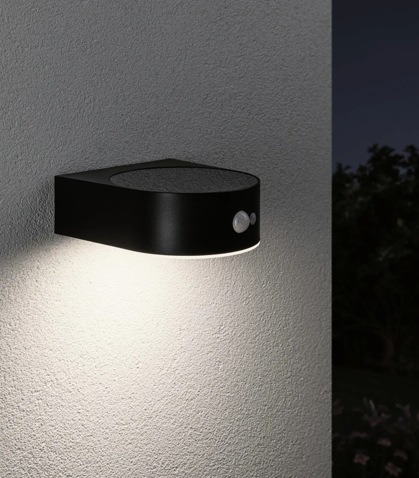 Paulmann LED Solarleuchte Eileen schwarz 17,5 x 19,8cm mit Bewegungsmelder