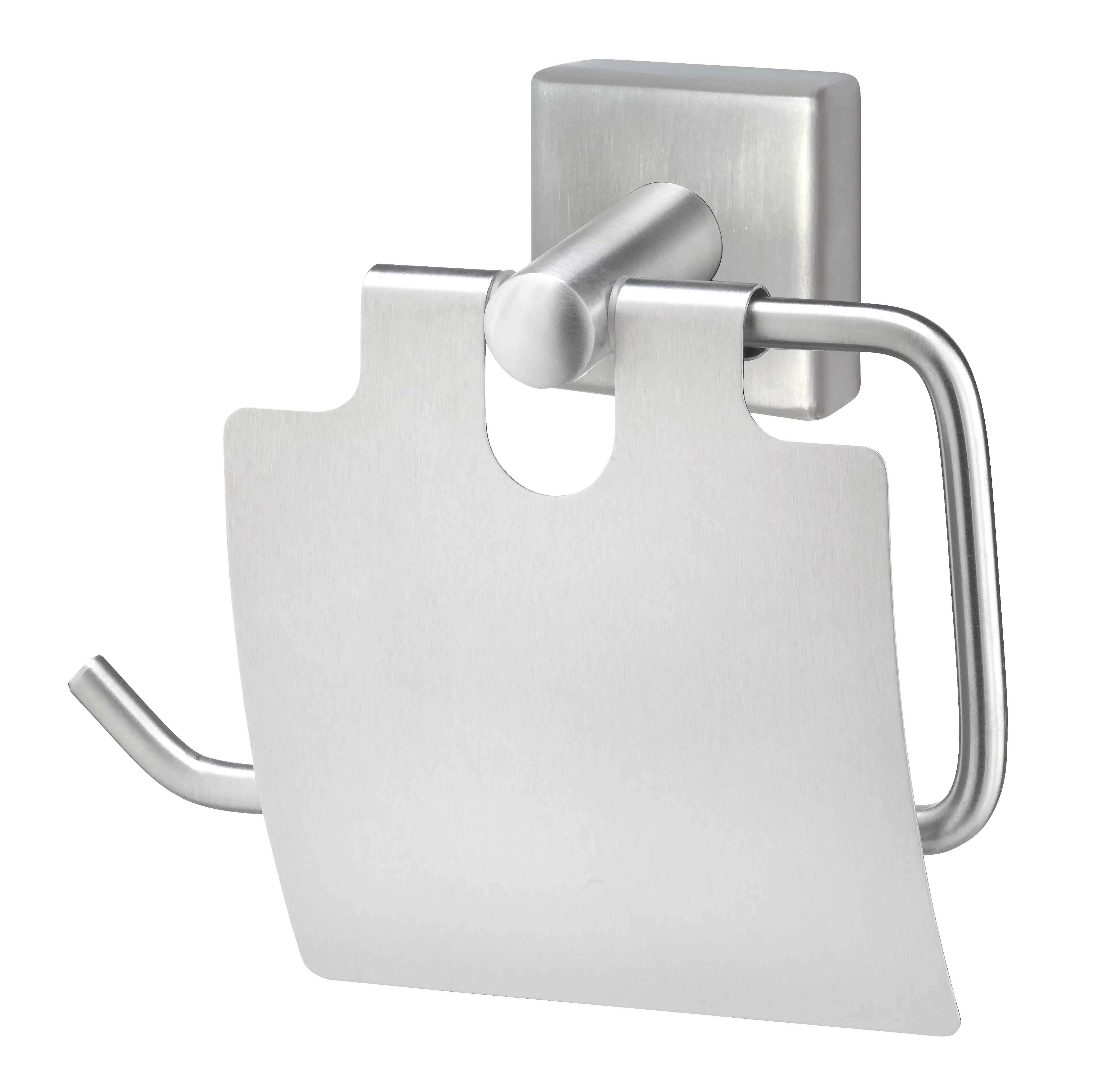 TrendLine Toilettenpapierhalter Edelstahl gebürstet Simple Cube mit Deckel