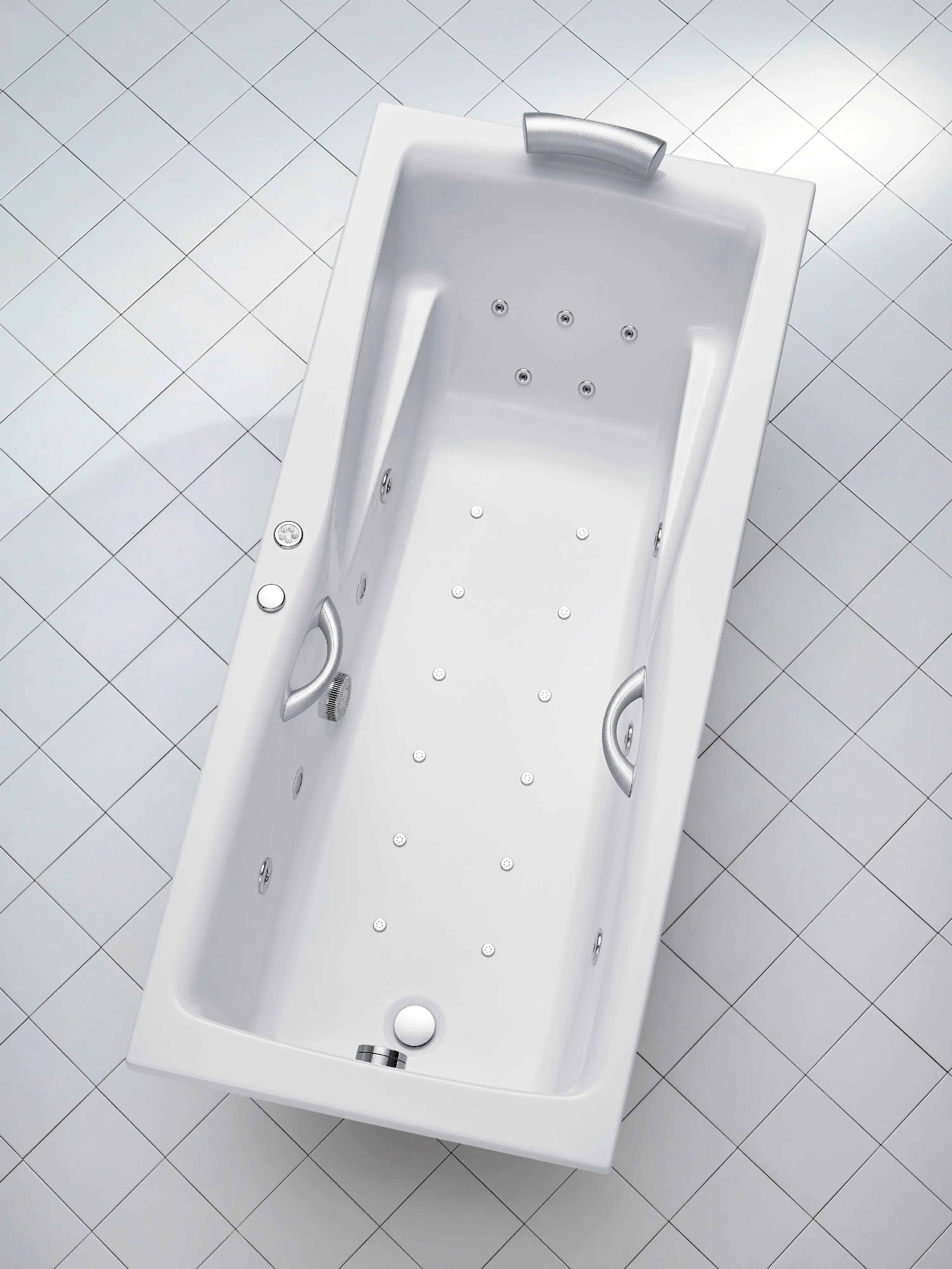 Ottofond Whirlpool-Badewanne Komplettset Atlanta 170 cm
