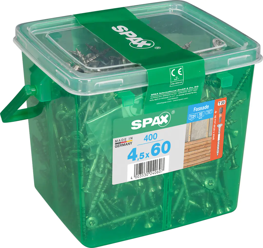 Spax Fassadenschrauben 4,5 x 60 mm, 400 Stück