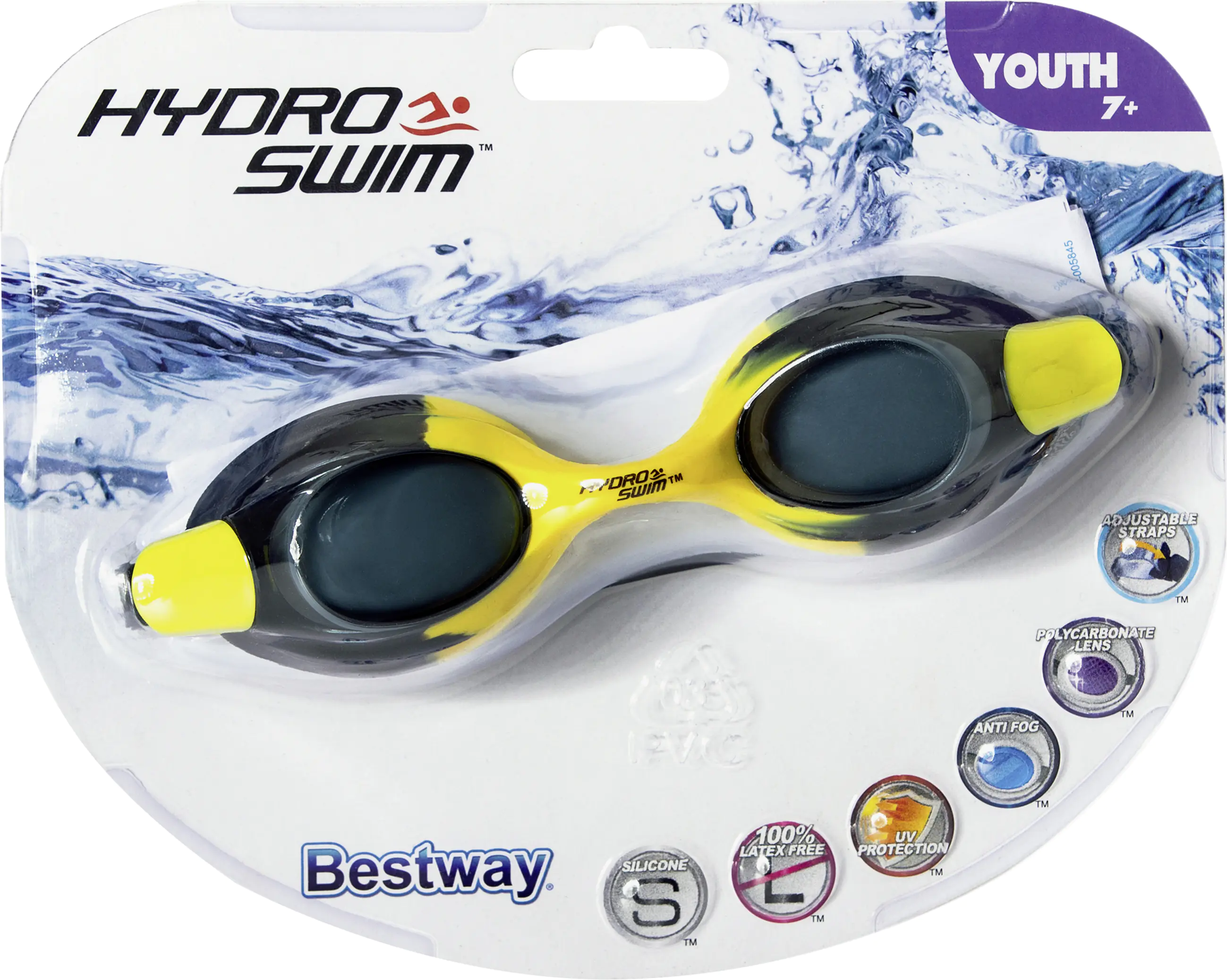 Bestway Schwimmbrille Ocean Crest für Kinder ab 7 Jahren 3-fach sortiert
