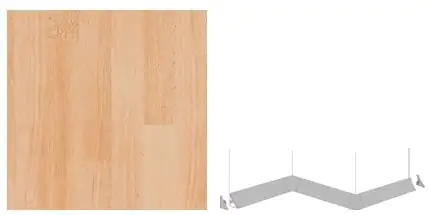 Getalit Außenecke Plus 35 x 25 x 15 mm, Buche