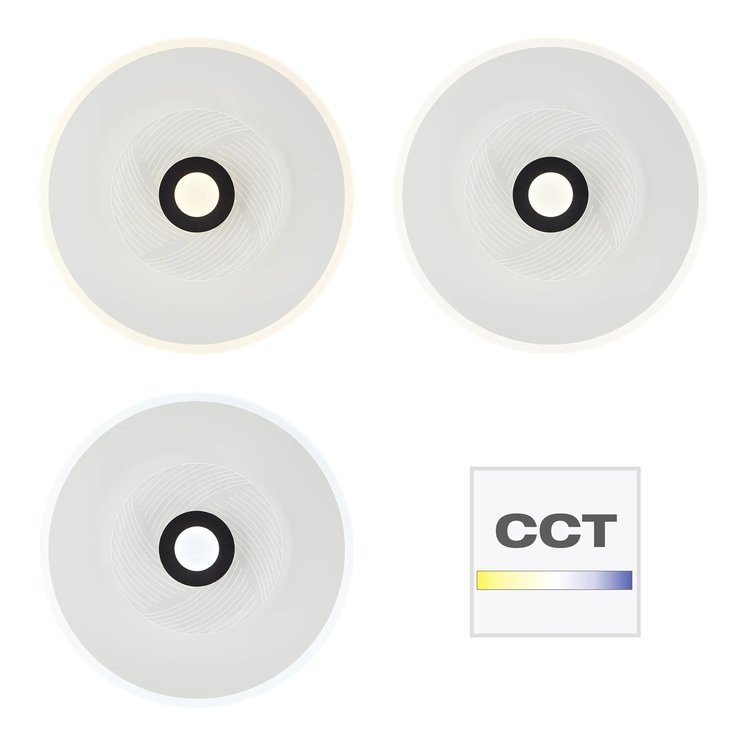 Brilliant CCT LED Deckenleuchte Peron 32 W dimmbar Ø 47,5 cm weiß