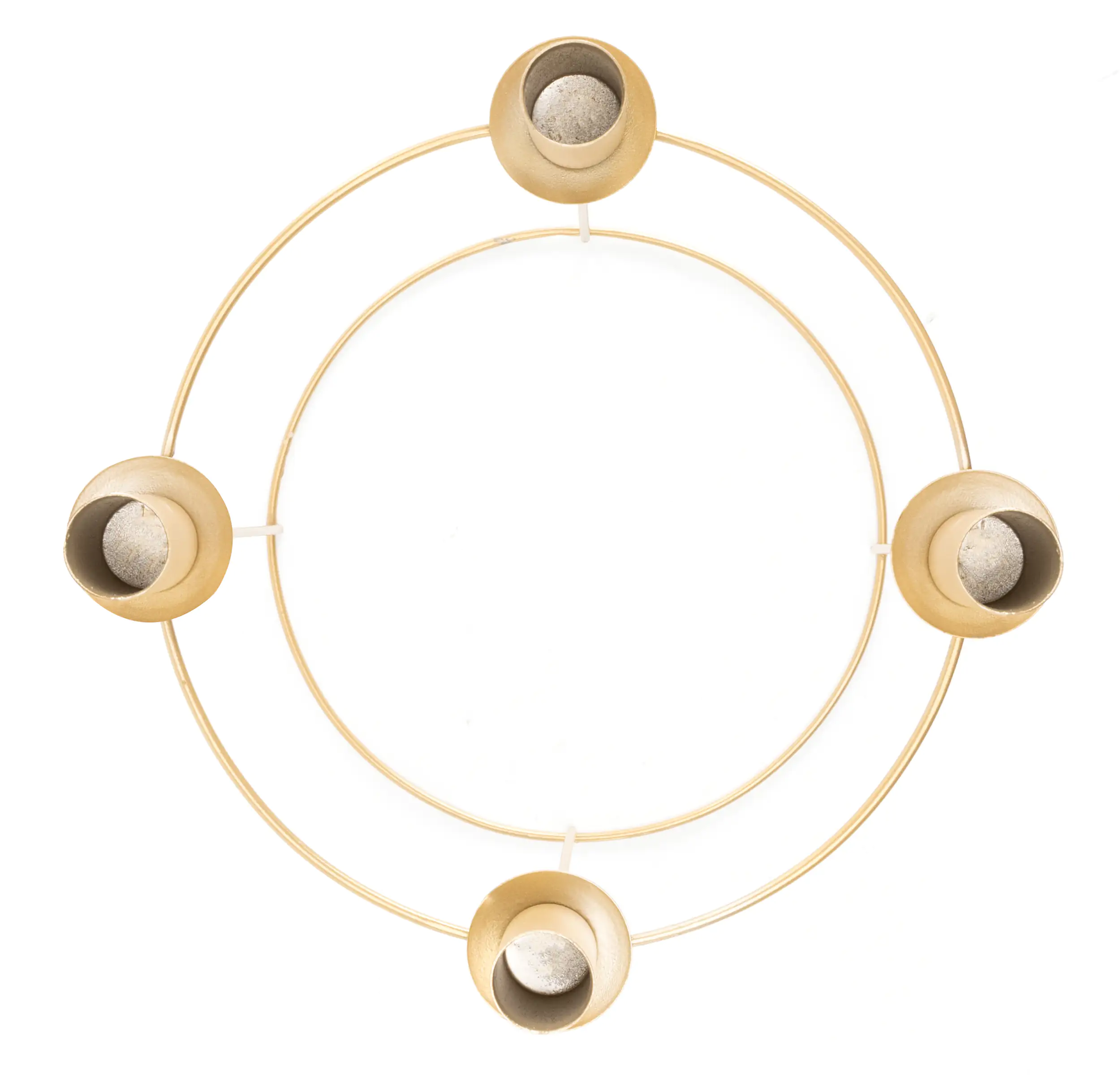 TrendLine Adventskranz Metall Ø 24,5 x 20 cm gold