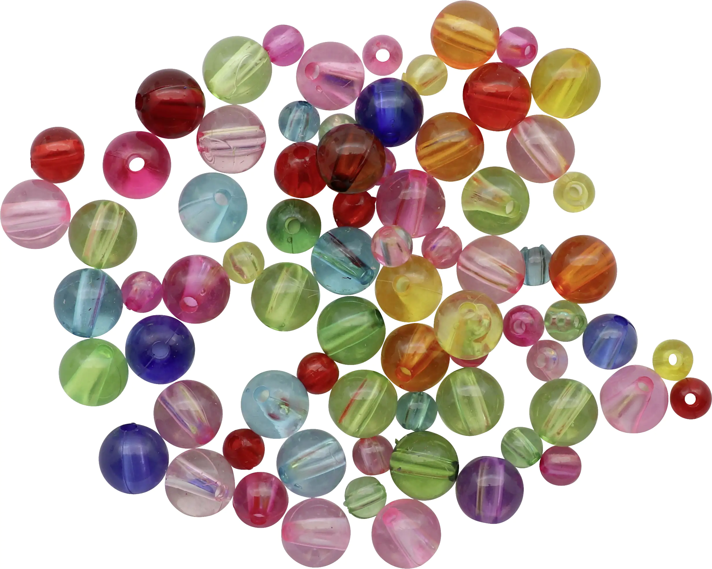 Glorex Schmuck Perlen 6-10 mm 25 g, transparent