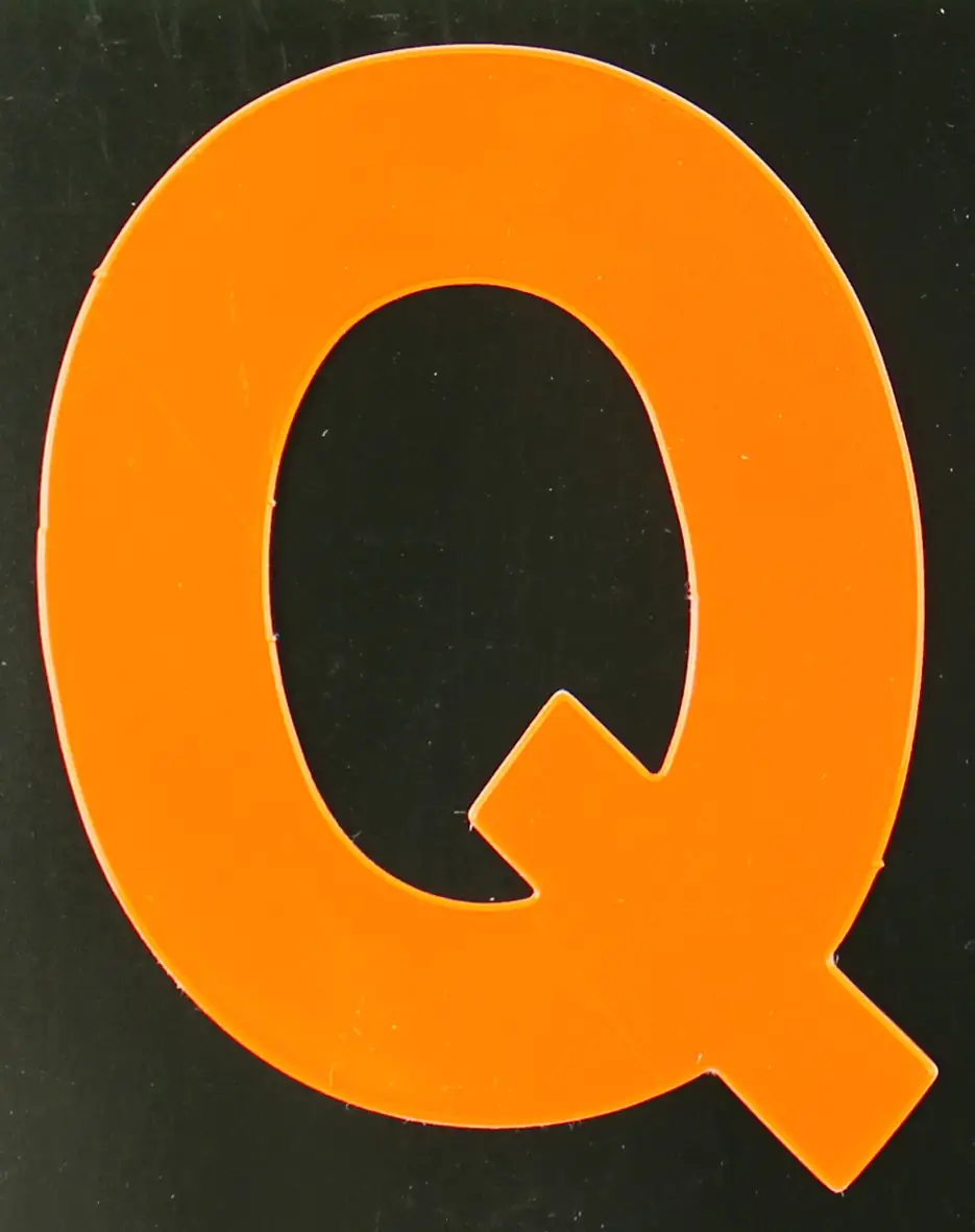 Conacord Reflektierender Klebebuchstabe "Q" orange 80 mm