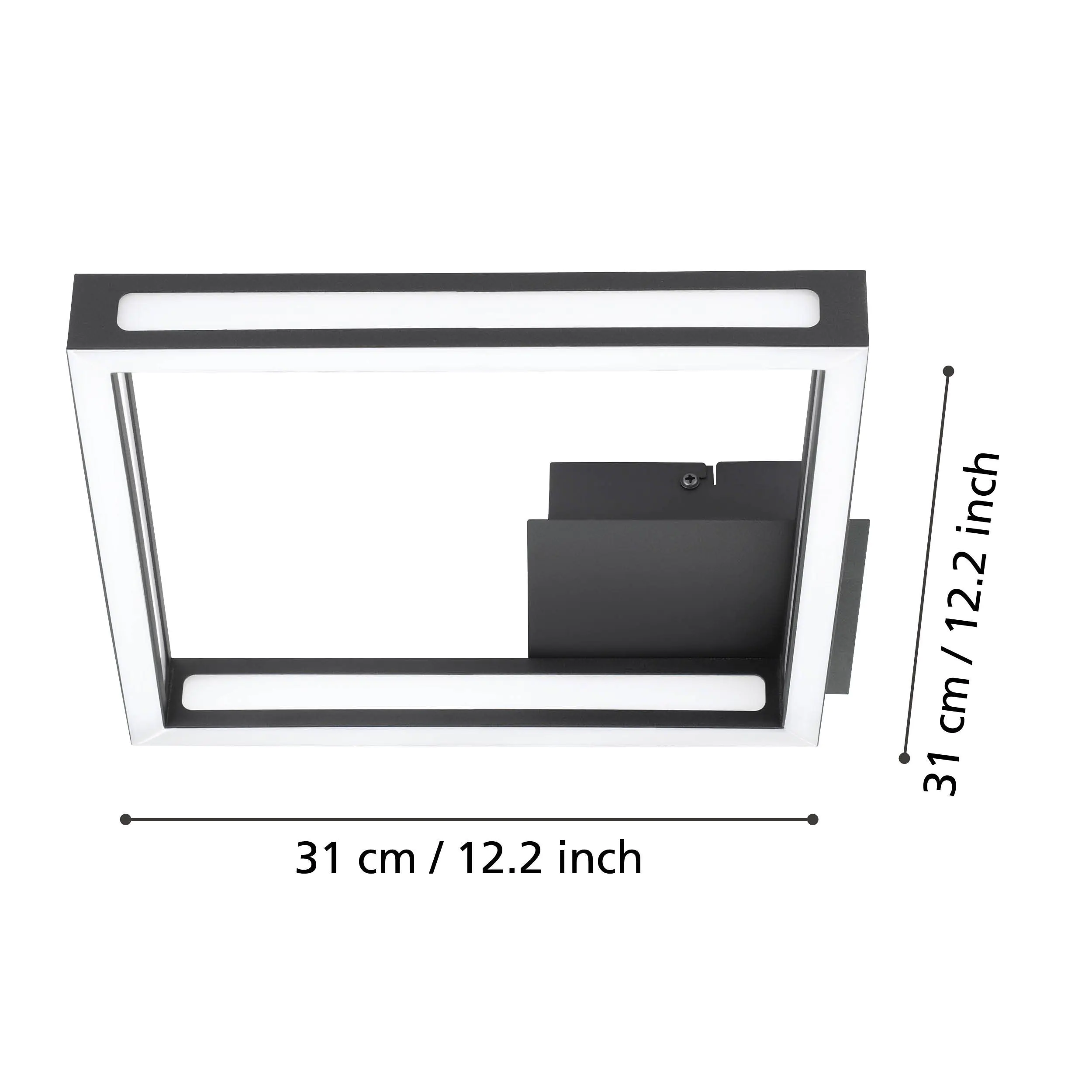 Eglo LED Deckenleuchte Altaflor schwarz-weiß 31,5 x 31,5 cm warmweiß