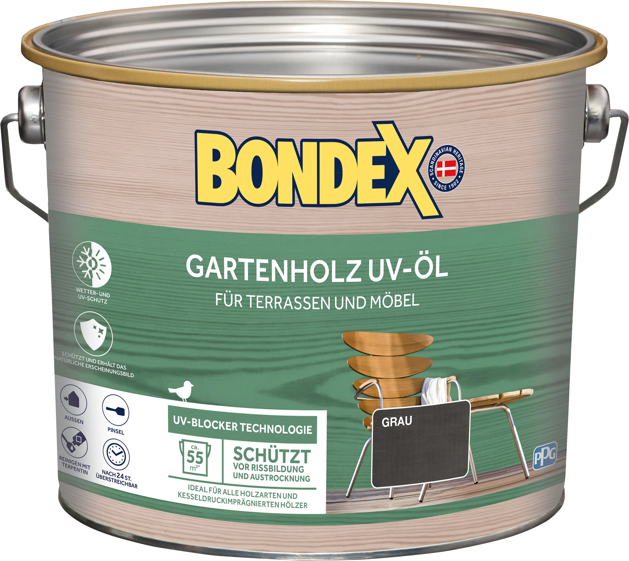 Bondex Holz Öl UV 2,5 L grau