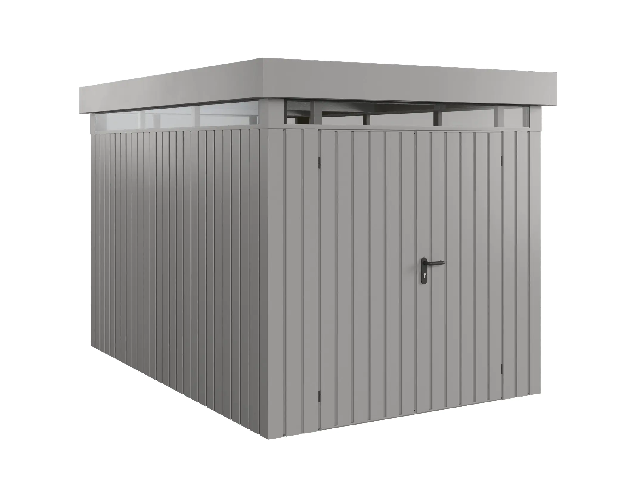 EcoStar Metallgerätehaus Euroline EFD7 LB graualuminium 214 x 310 cm 2-flg.