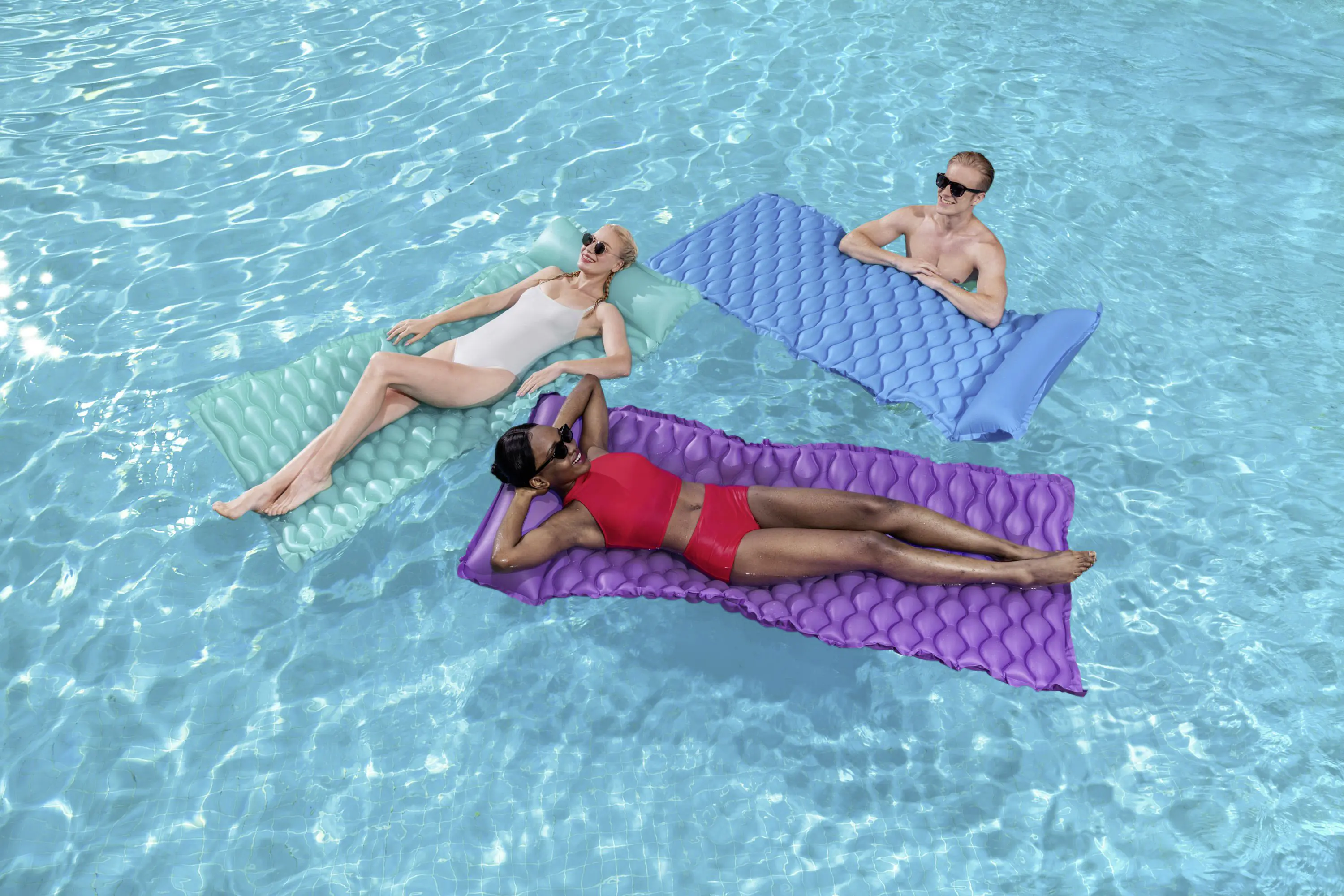 Bestway Luftmatratze Float 'n Roll 213 x 86 cm mit Kopfstütze