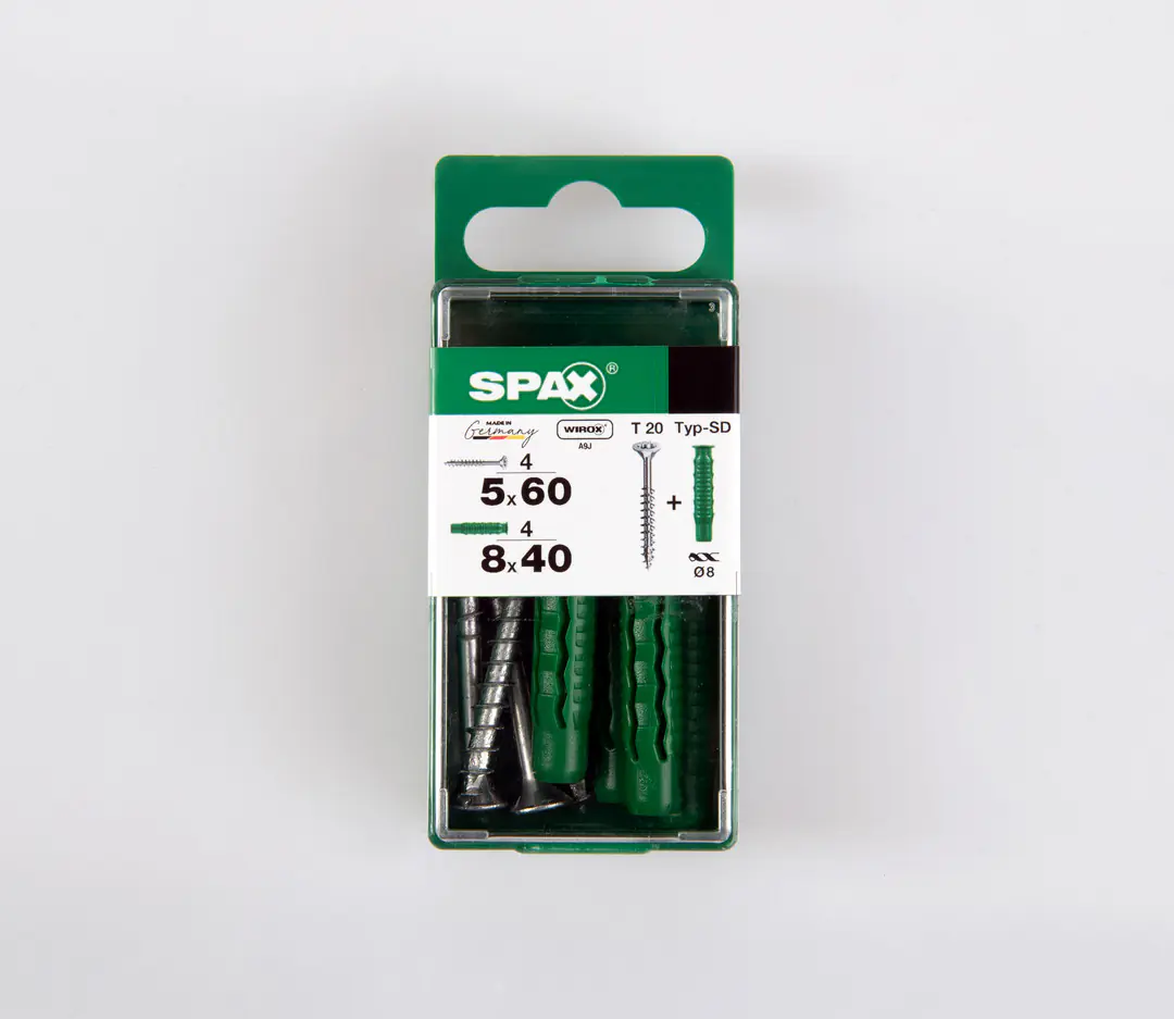 Spax Universalschrauben + Dübel 5.0 x 60 mm TX 20 - 4er Set