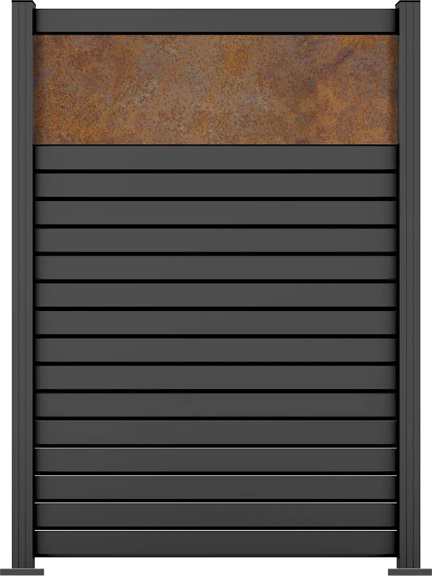 Ambiente Alu-Zaun Grundset Rhombus MINI 187 x 124,2 cm anthrazit 