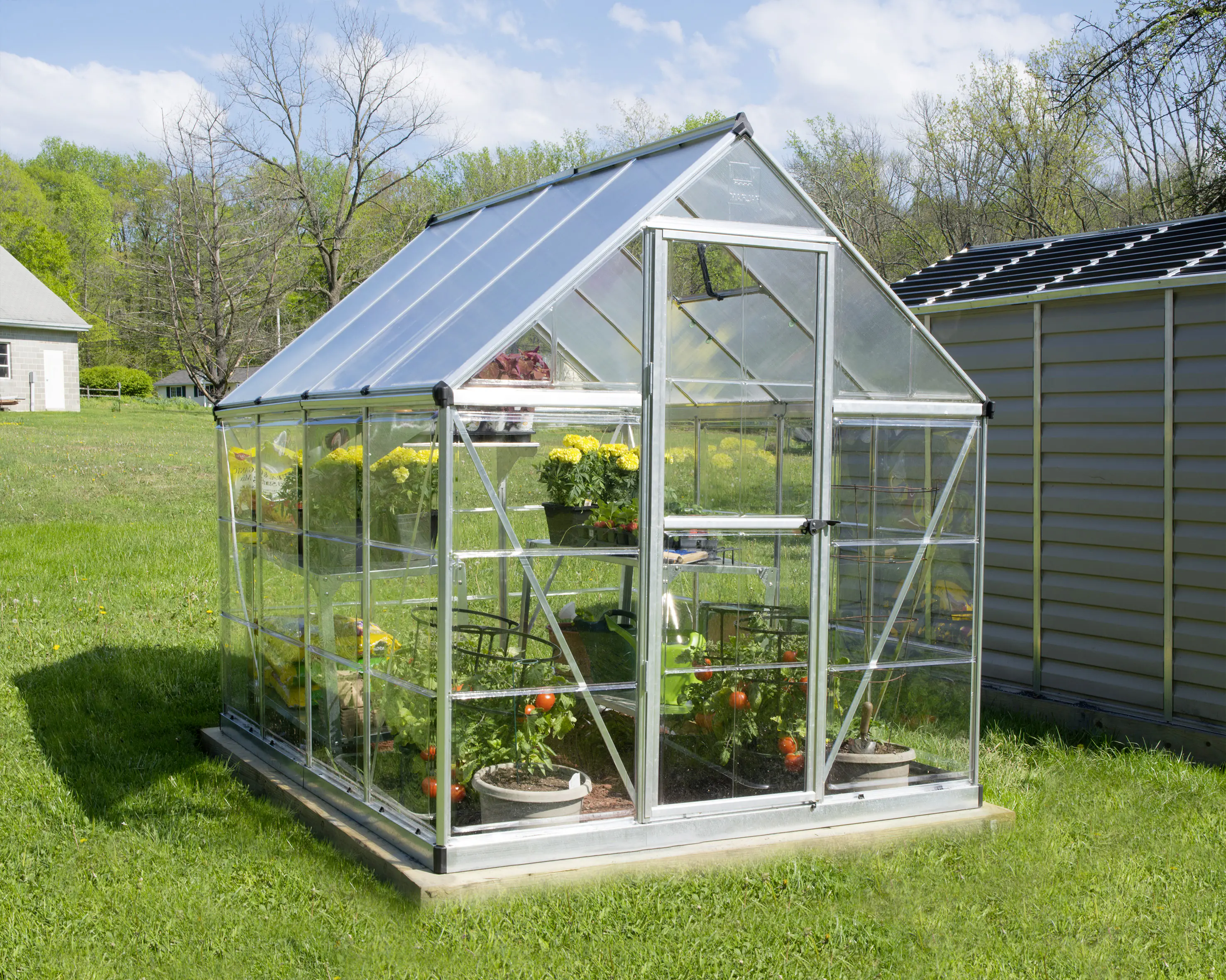 Canopia Gewächshaus Hybrid 6X8 silber 185 x 247 x 208 cm