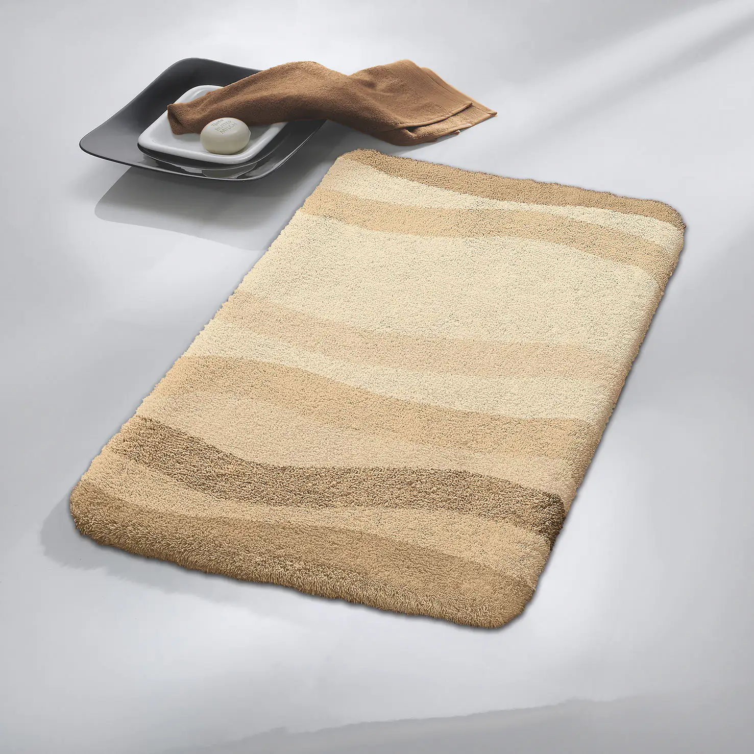 Kleine Wolke Badteppich Miami naturbeige, 60 x 90 cm