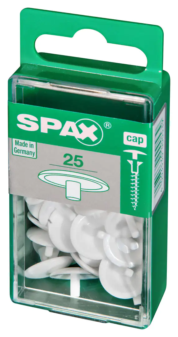 Spax Abdeckkappen weiß zum stecken (stift) - 25 Stk.