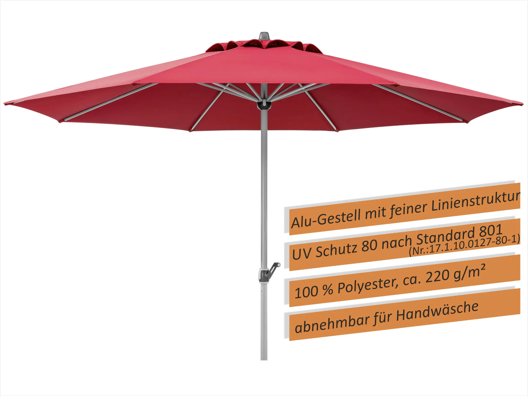Schneider Sonnenschirm Gemini dunkelrot Ø 360 cm