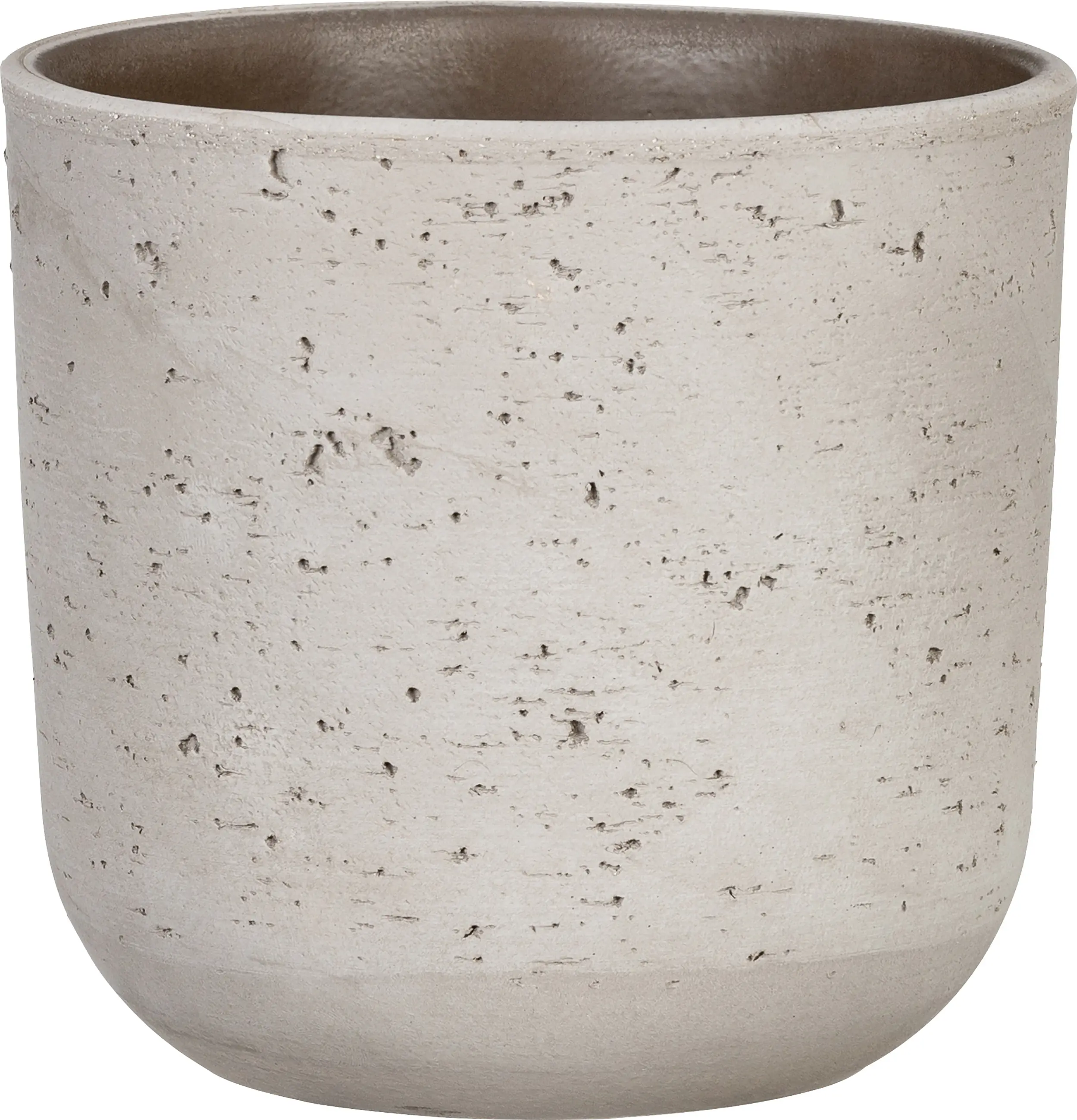 Scheurich Übertopf Serie Basalto 980 Keramik beige Ø 14 x 13 cm 